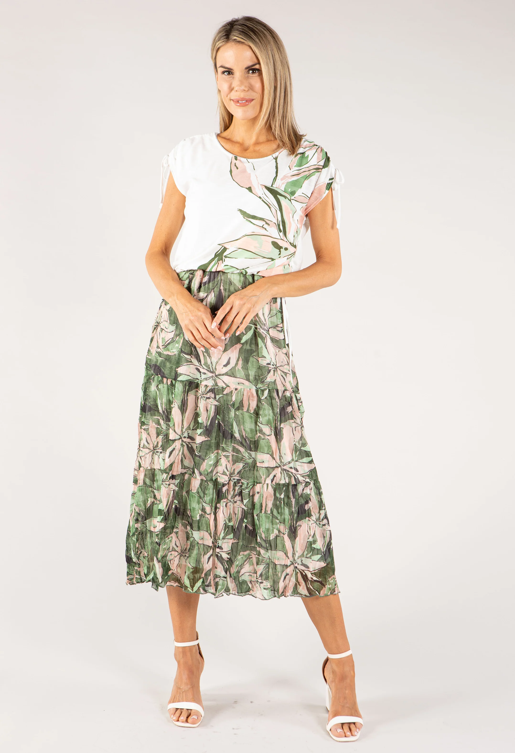 2 in 1 Leaf Print Dress - Image 3