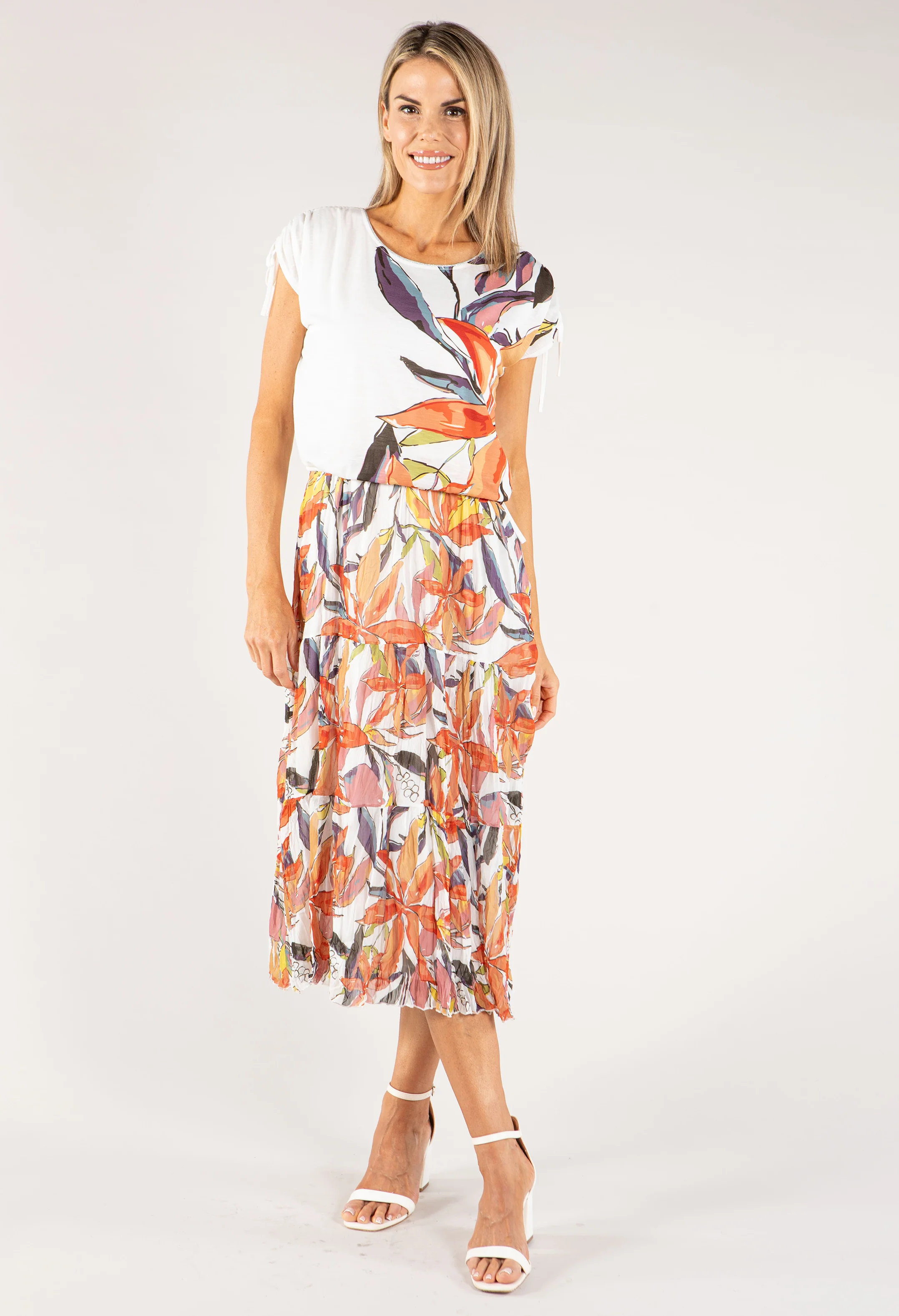 2 in 1 Leaf Print Dress - Image 7