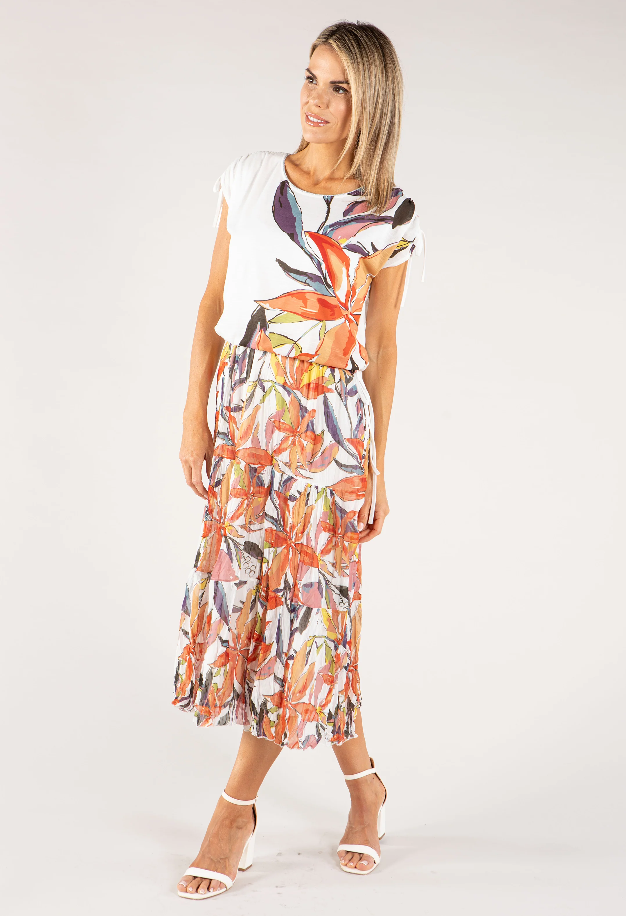 2 in 1 Leaf Print Dress - Image 8