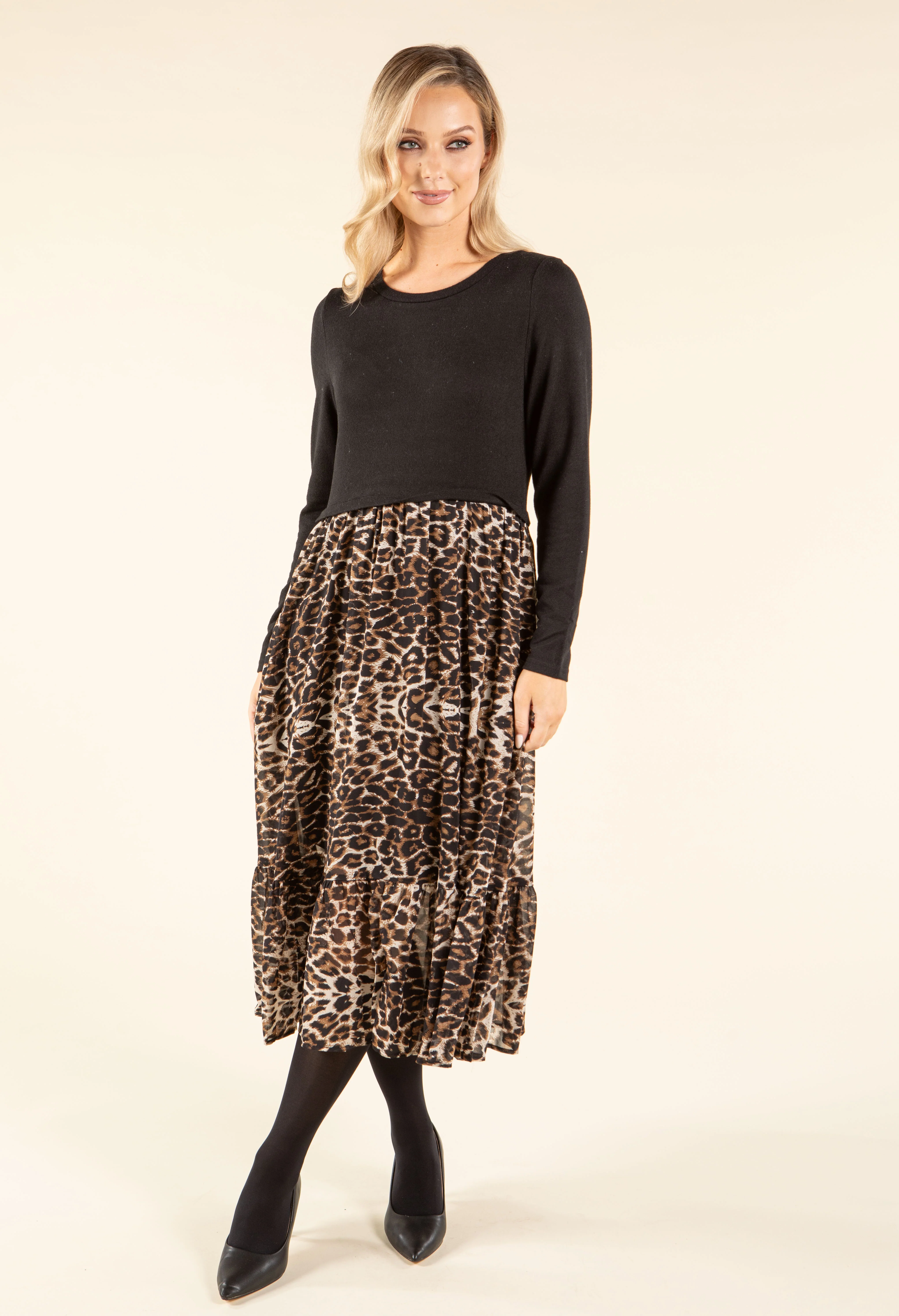 2 in 1 Leopard Print Dress - Image 4