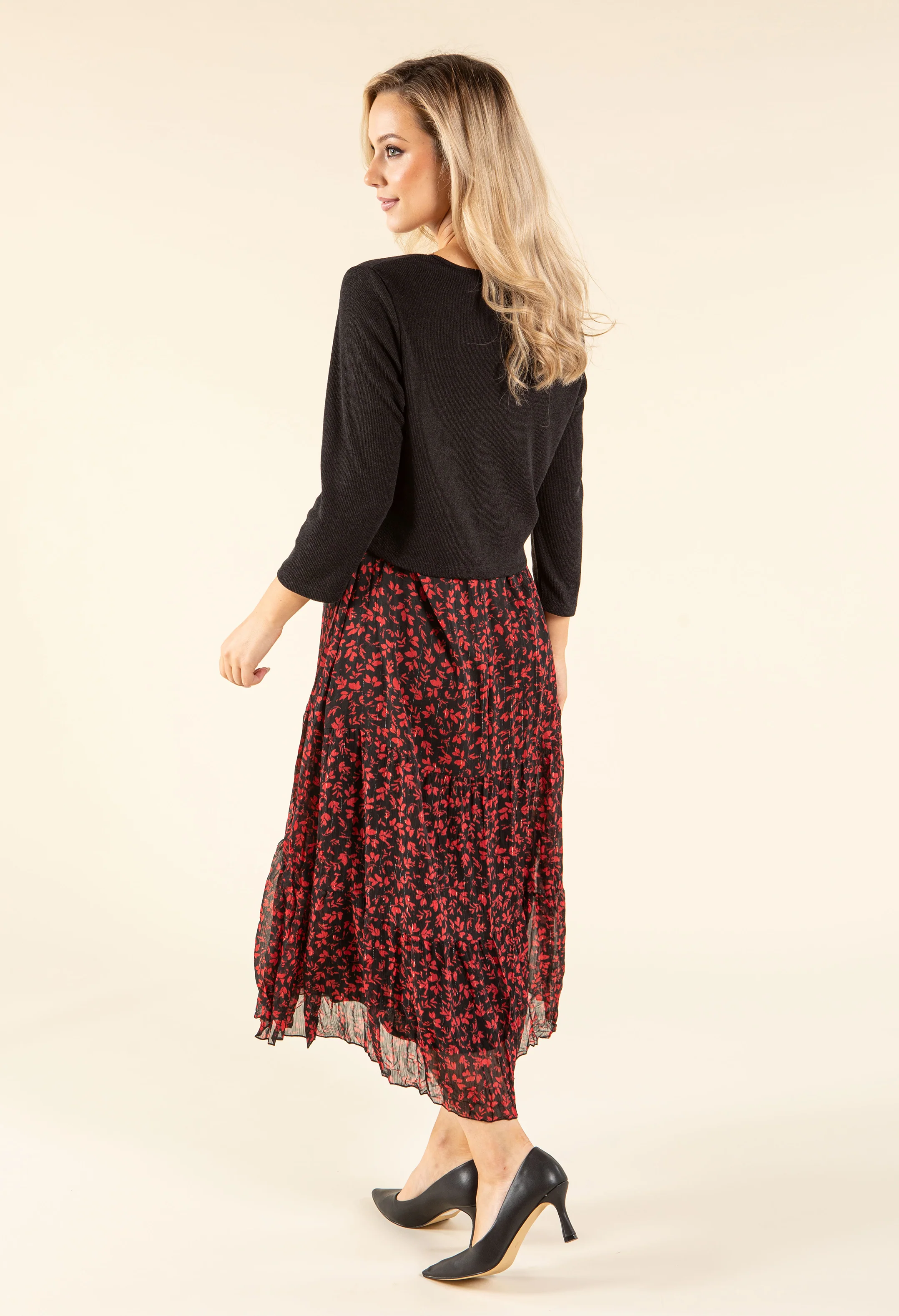 2 in 1 Look Floral Dress - Image 5