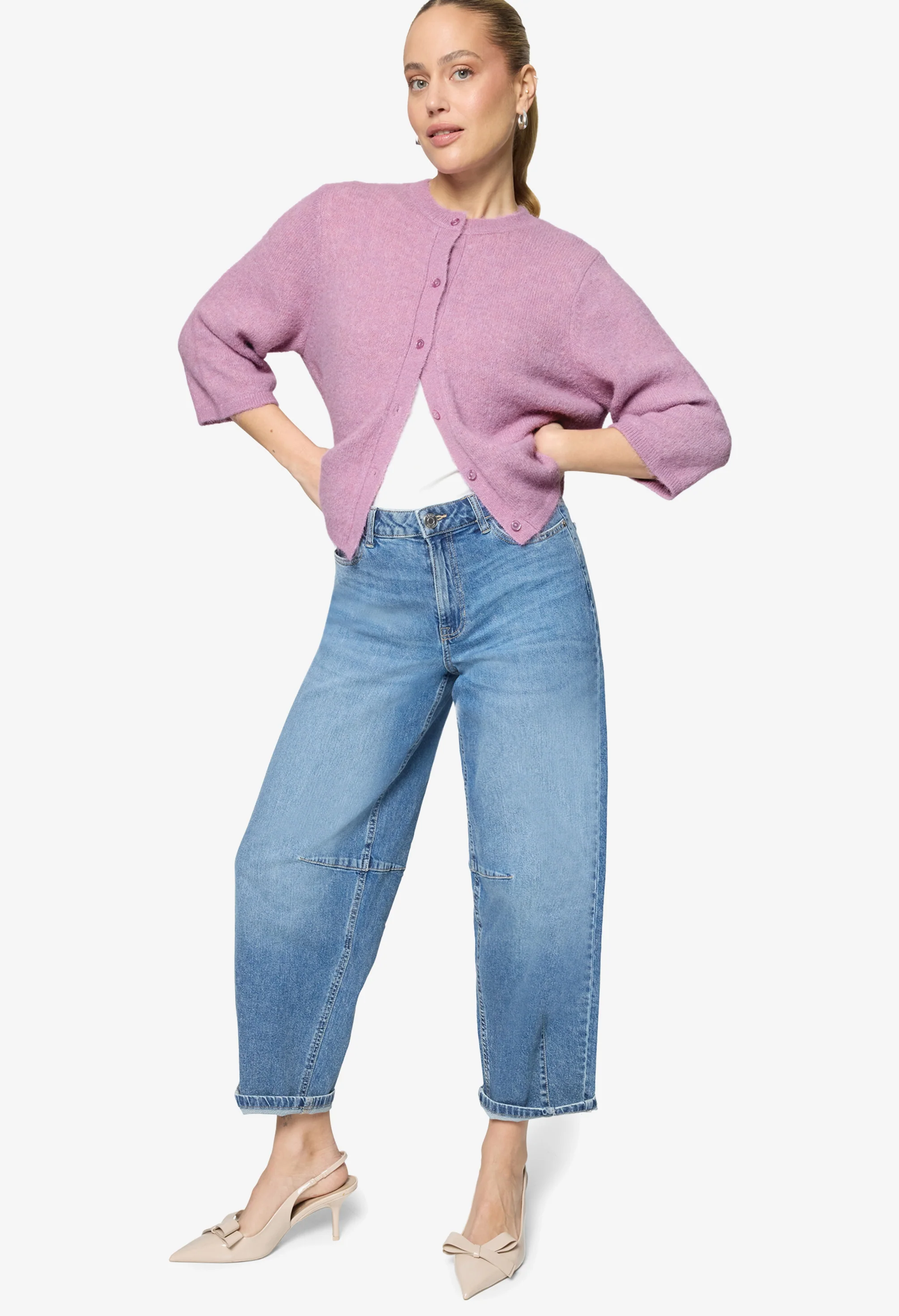 3/4 Sleeve Knit Cardigan - Image 3