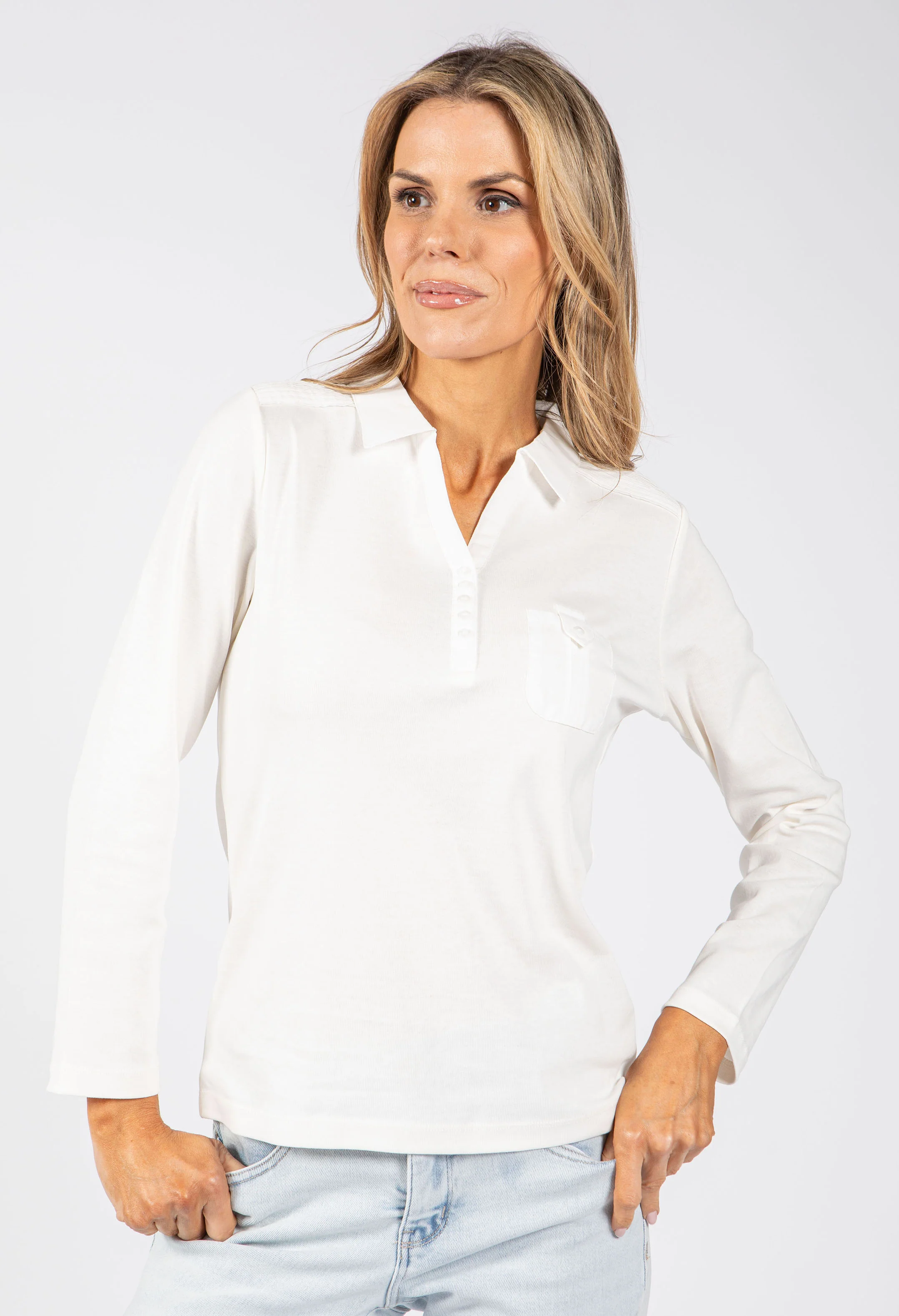 3/4 Sleeve Polo Top - Image 8