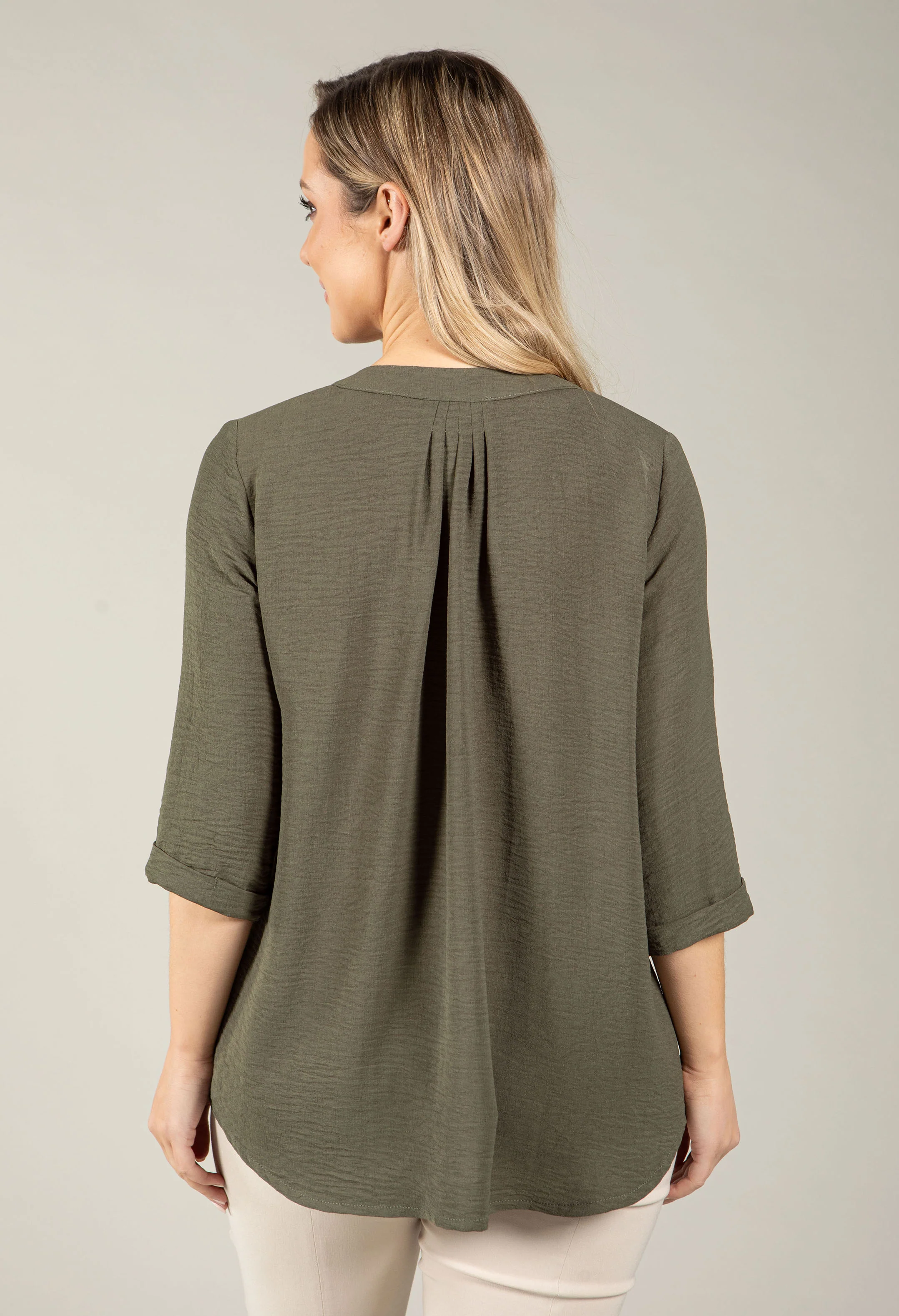 3/4 Sleeve V-Neck Blouse - Image 7