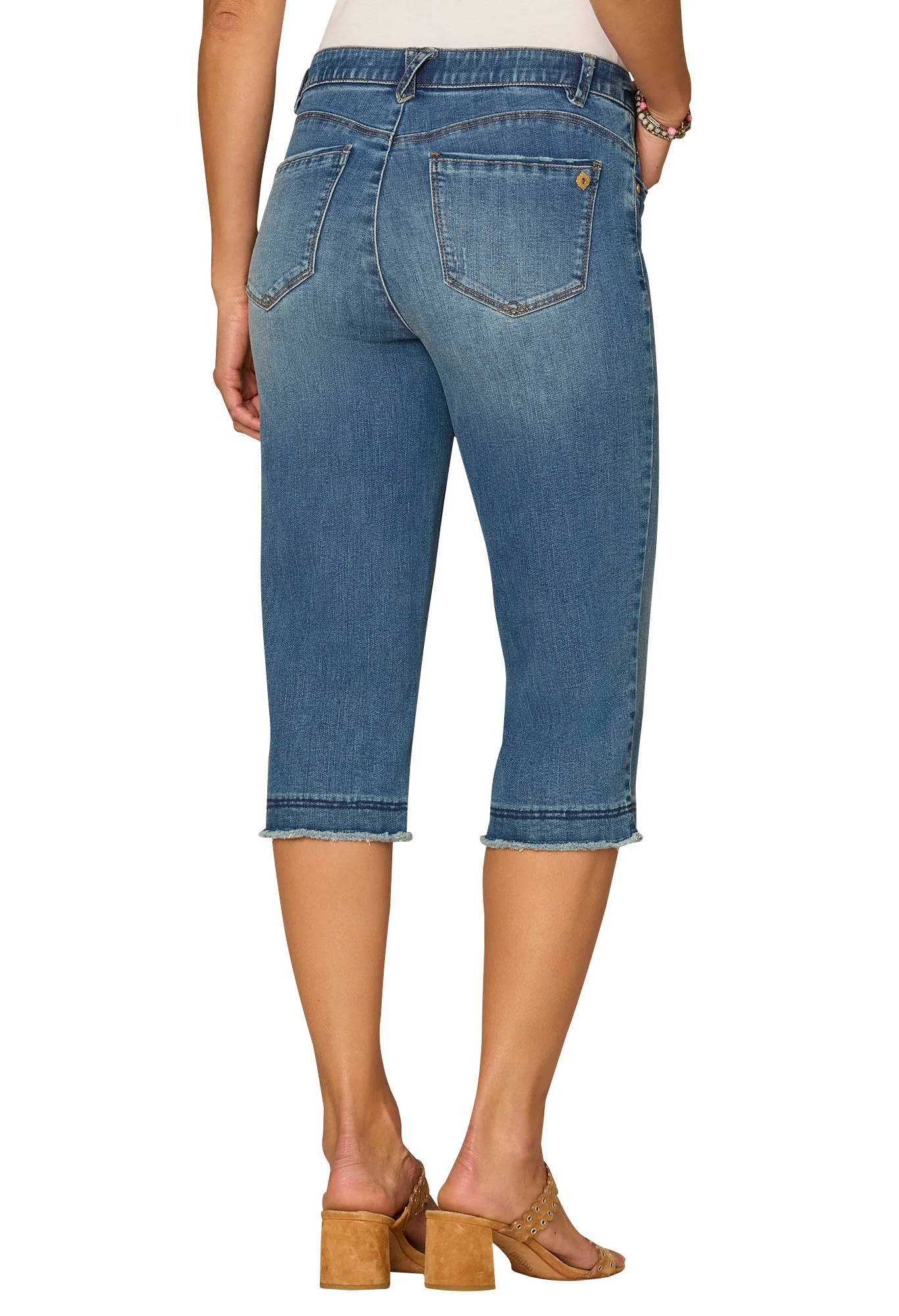 “Ab”solution® Mid-Rise Fray Hem Skimmer Jeans - Image 3