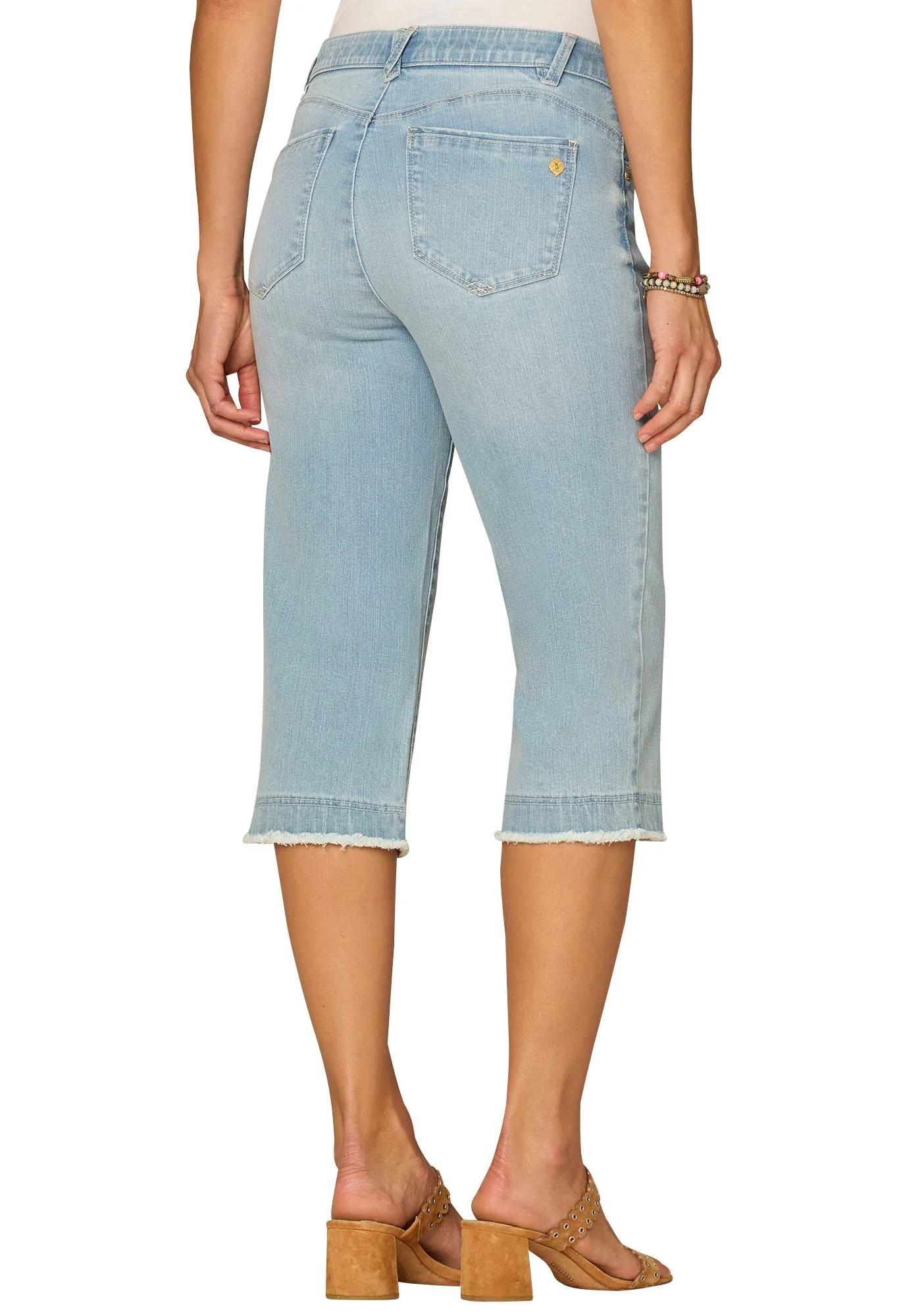 “Ab”solution® Mid-Rise Fray Hem Skimmer Jeans - Image 3