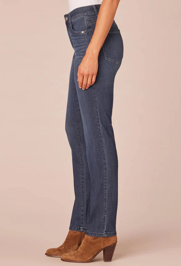 "Ab"solution® Tall Indigo High Rise Straight Leg Jeans - Image 3