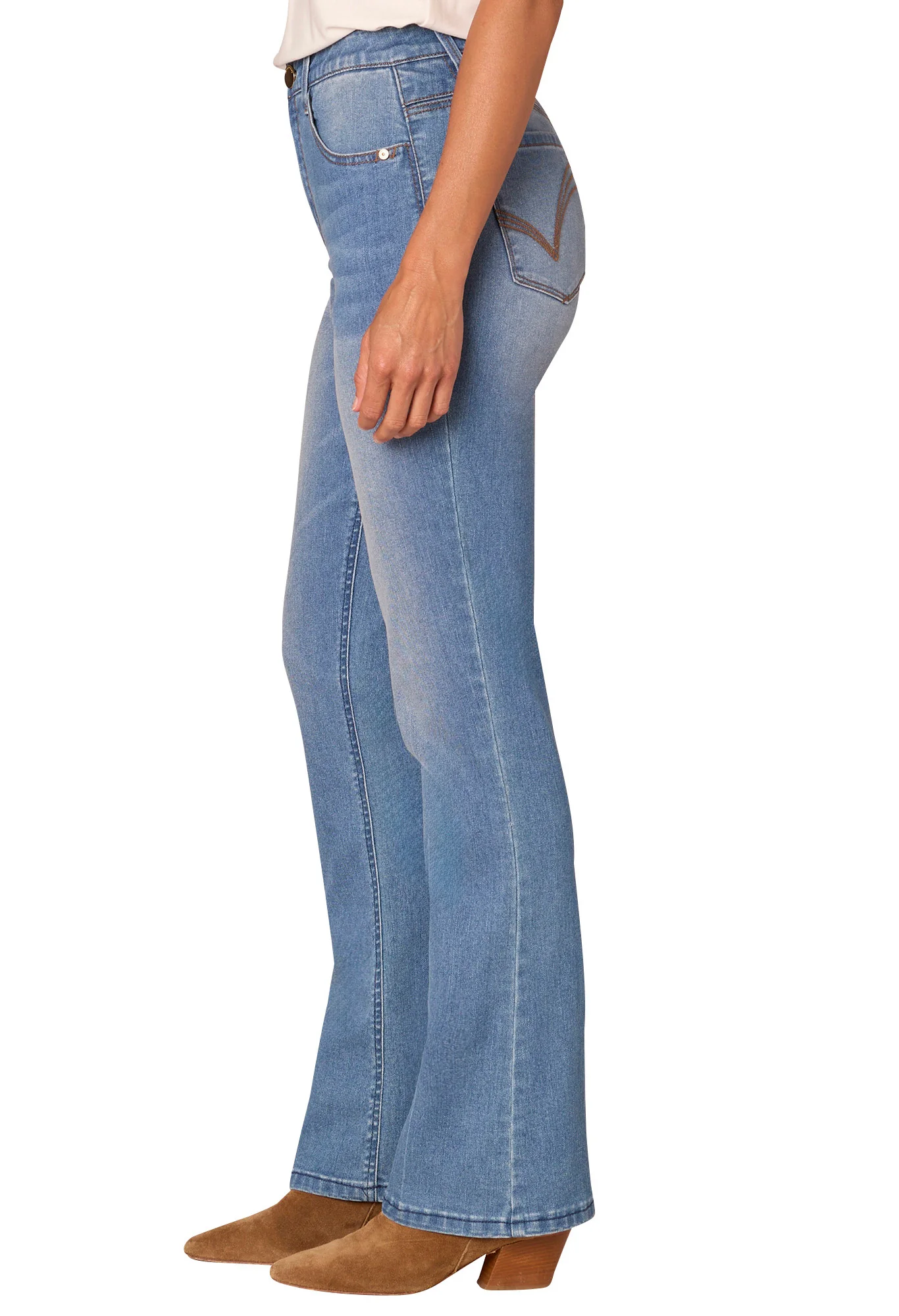 "Ab"solution High Rise Itty Bitty Boot Jeans - Image 3