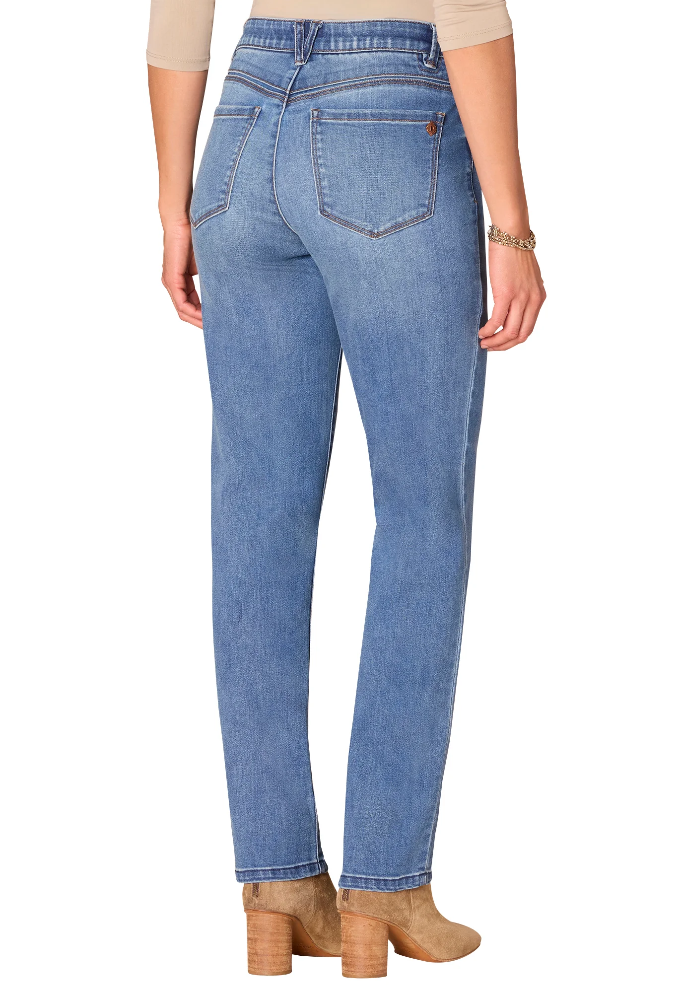 "Ab"solution High Rise Straight Leg Jeans - Image 3