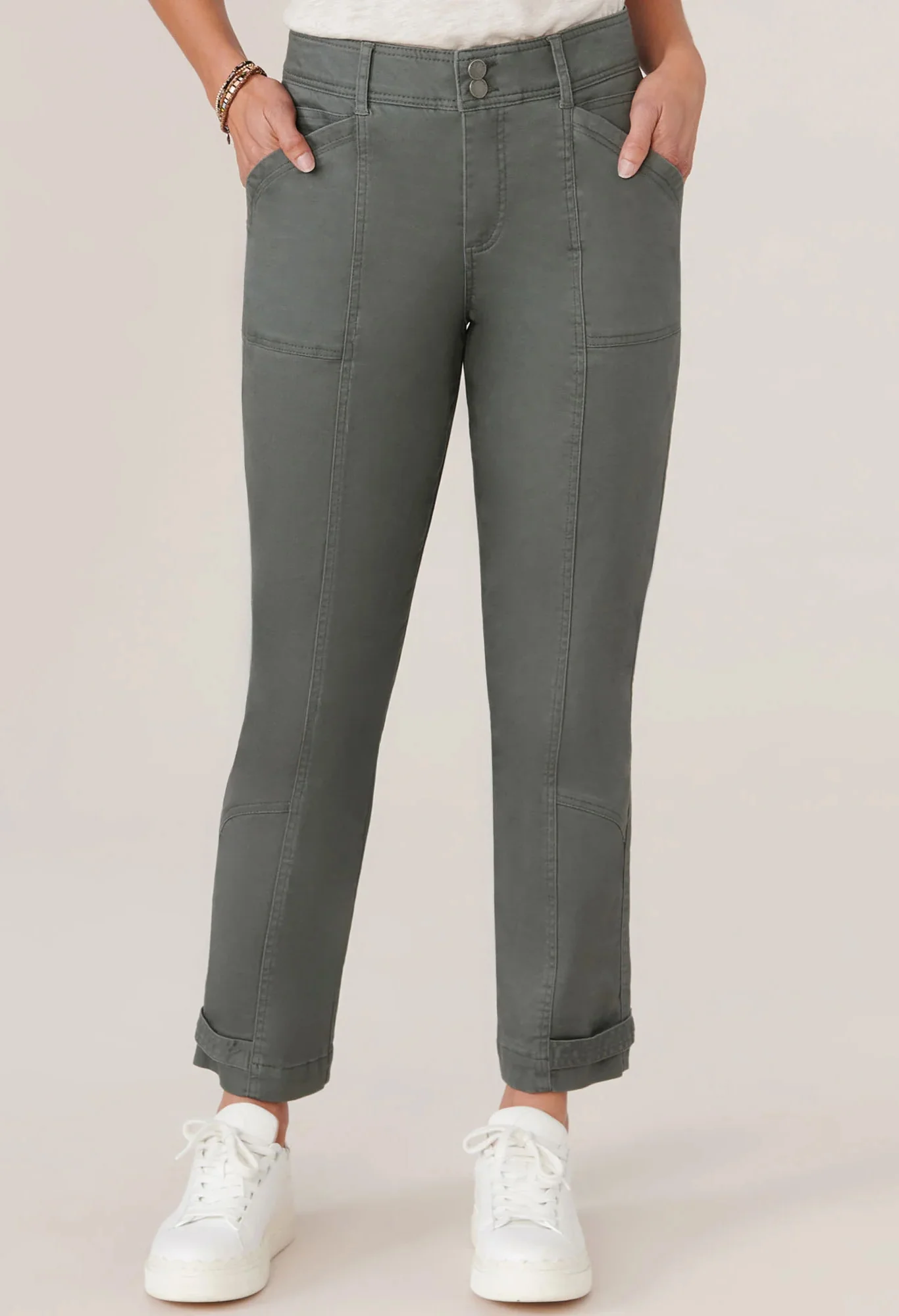 "Ab"solution High Rise Tapered Utility Trouser