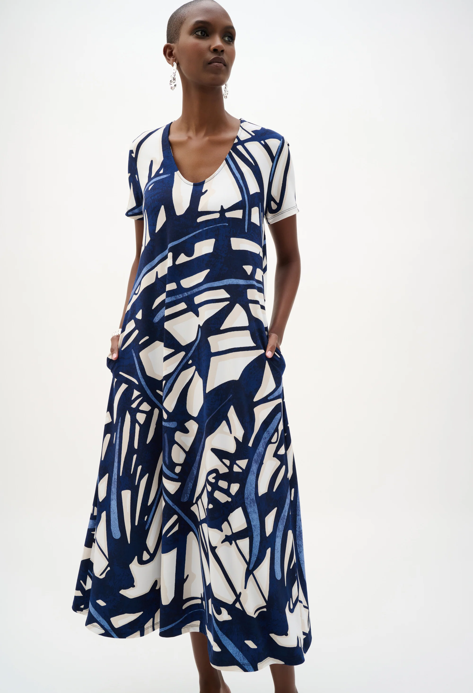 Abstract Midi Dress