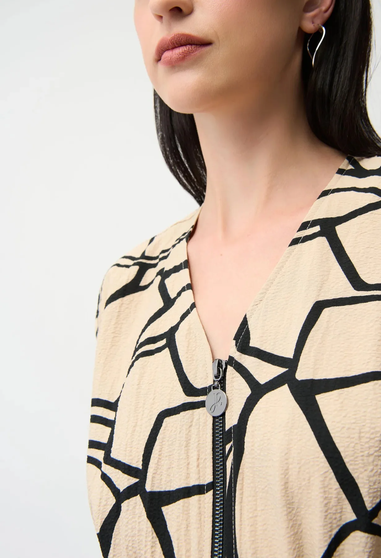 Abstract Print Fit and Flare Dress - Image 5