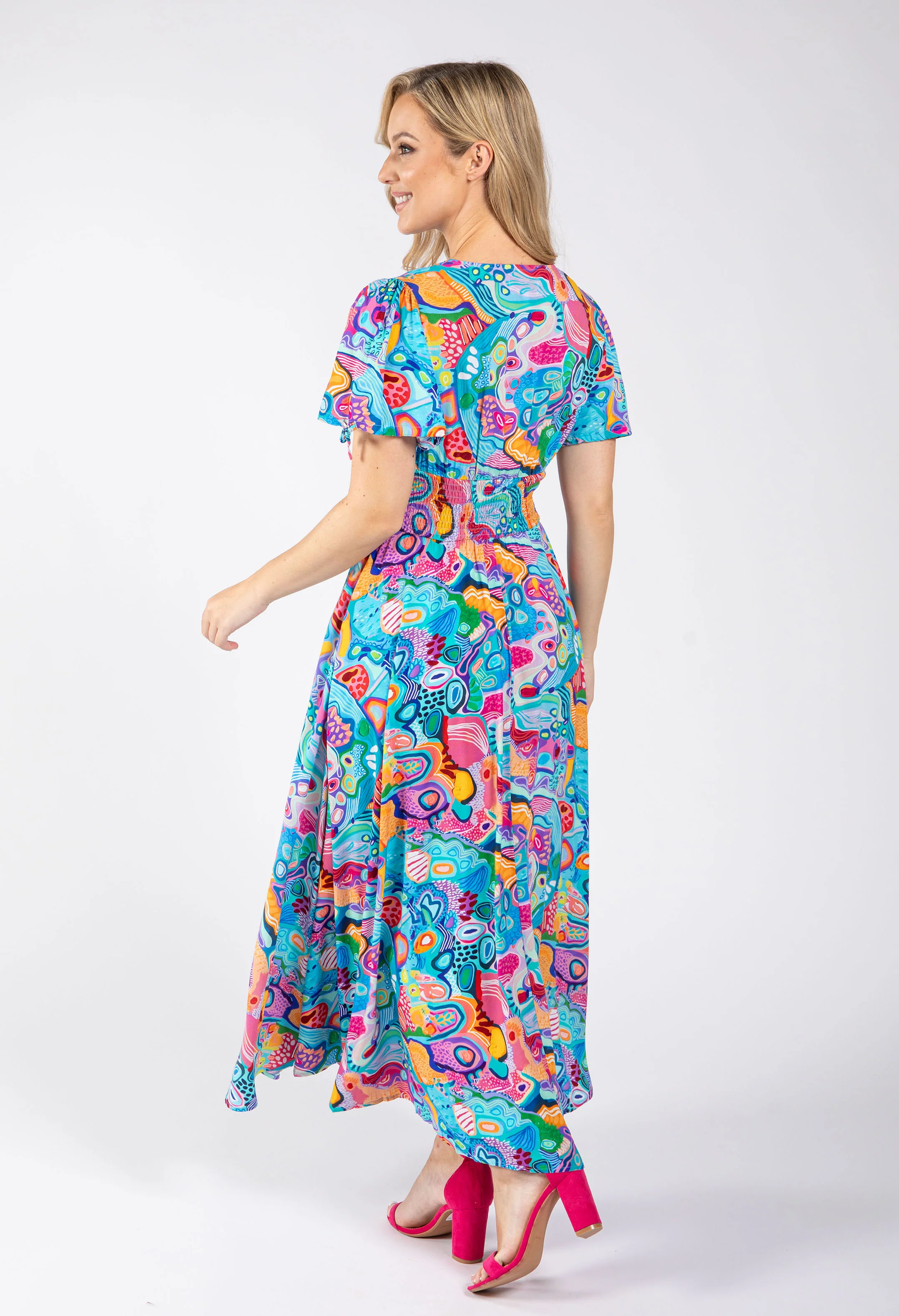 Abstract Print Midi Dress - Image 5