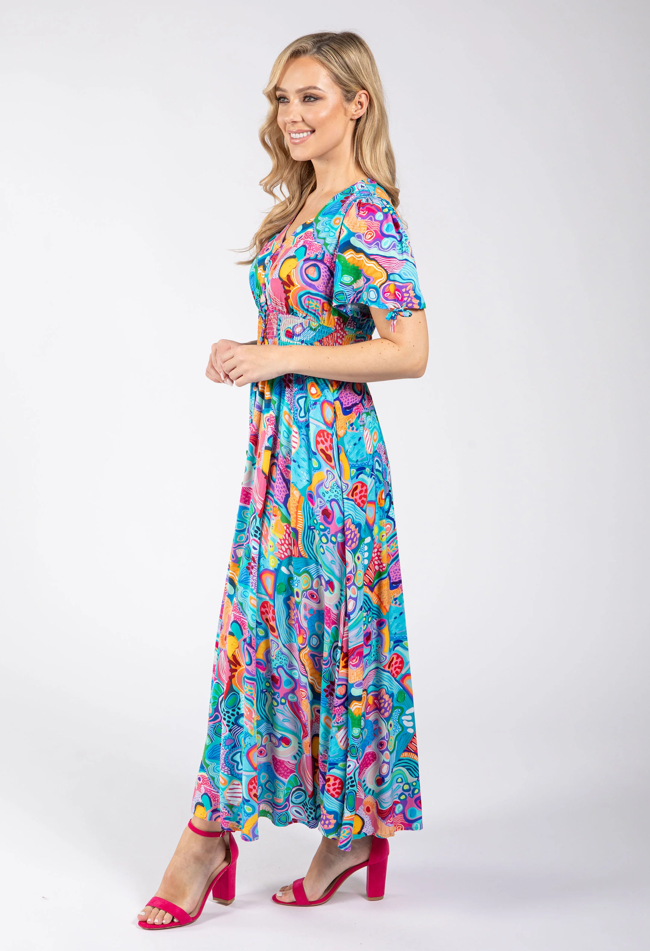 Abstract Print Midi Dress - Image 6