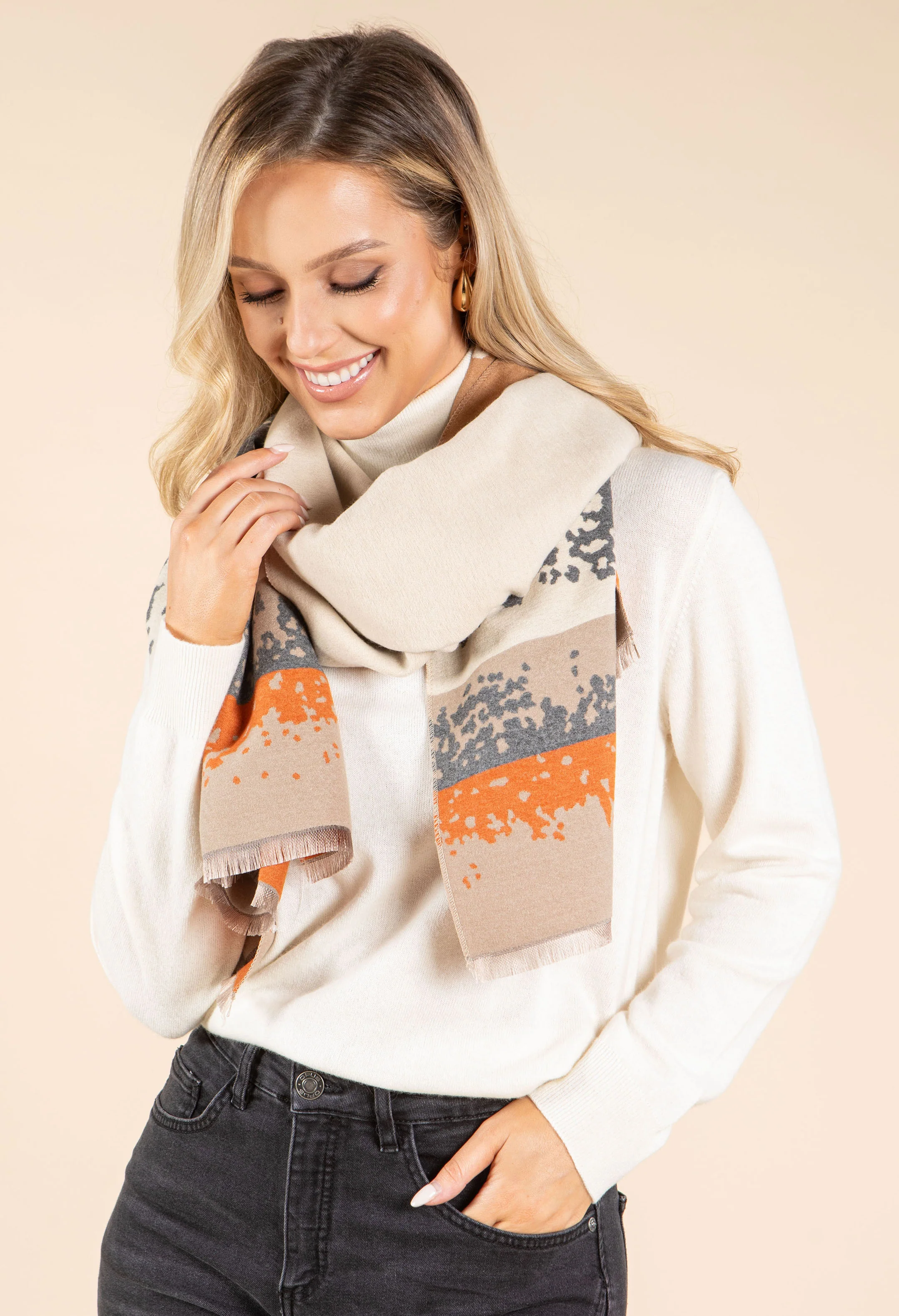 Abstract Print Scarf - Image 3