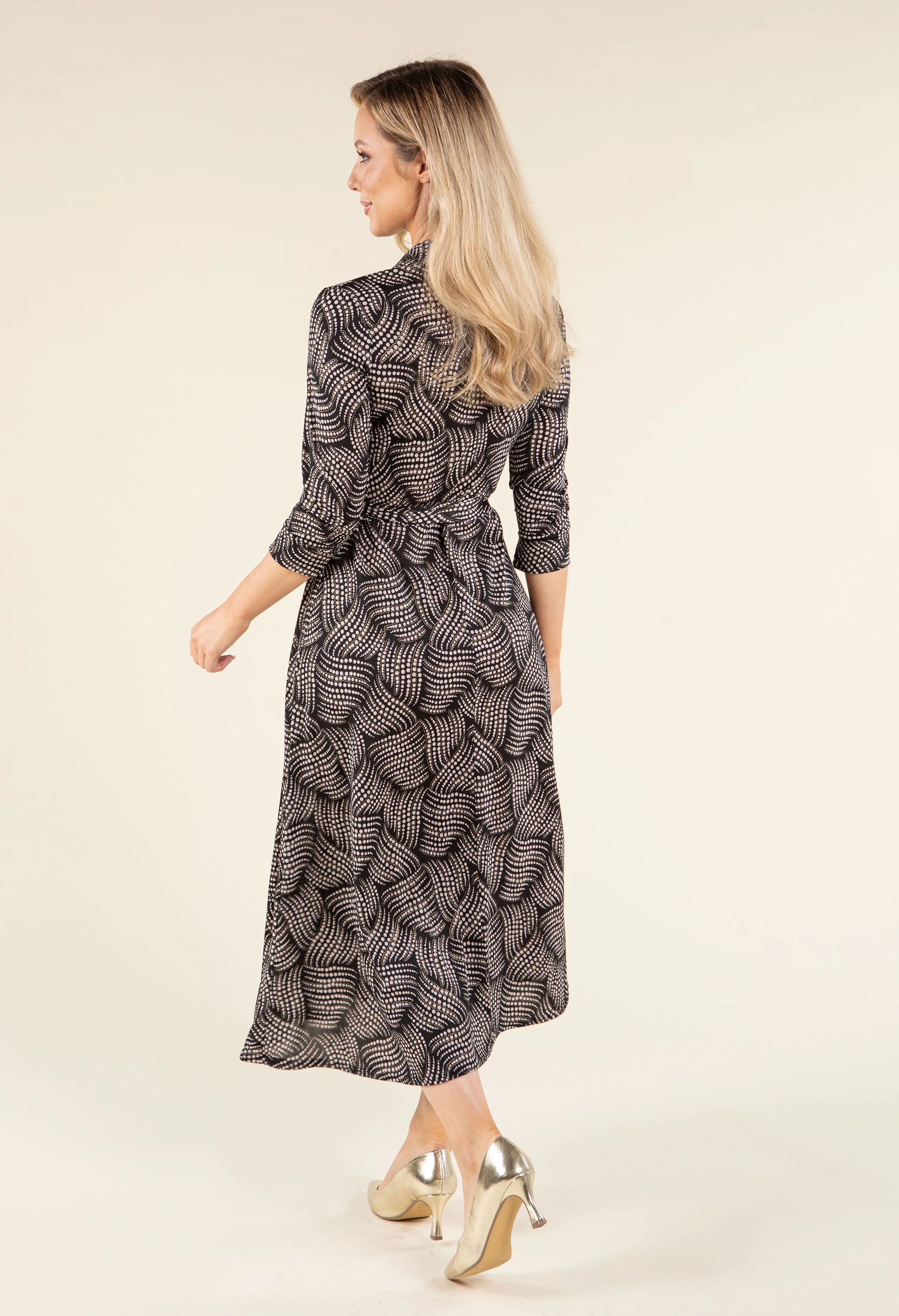 Abstract Print Shirt Dress - Image 5