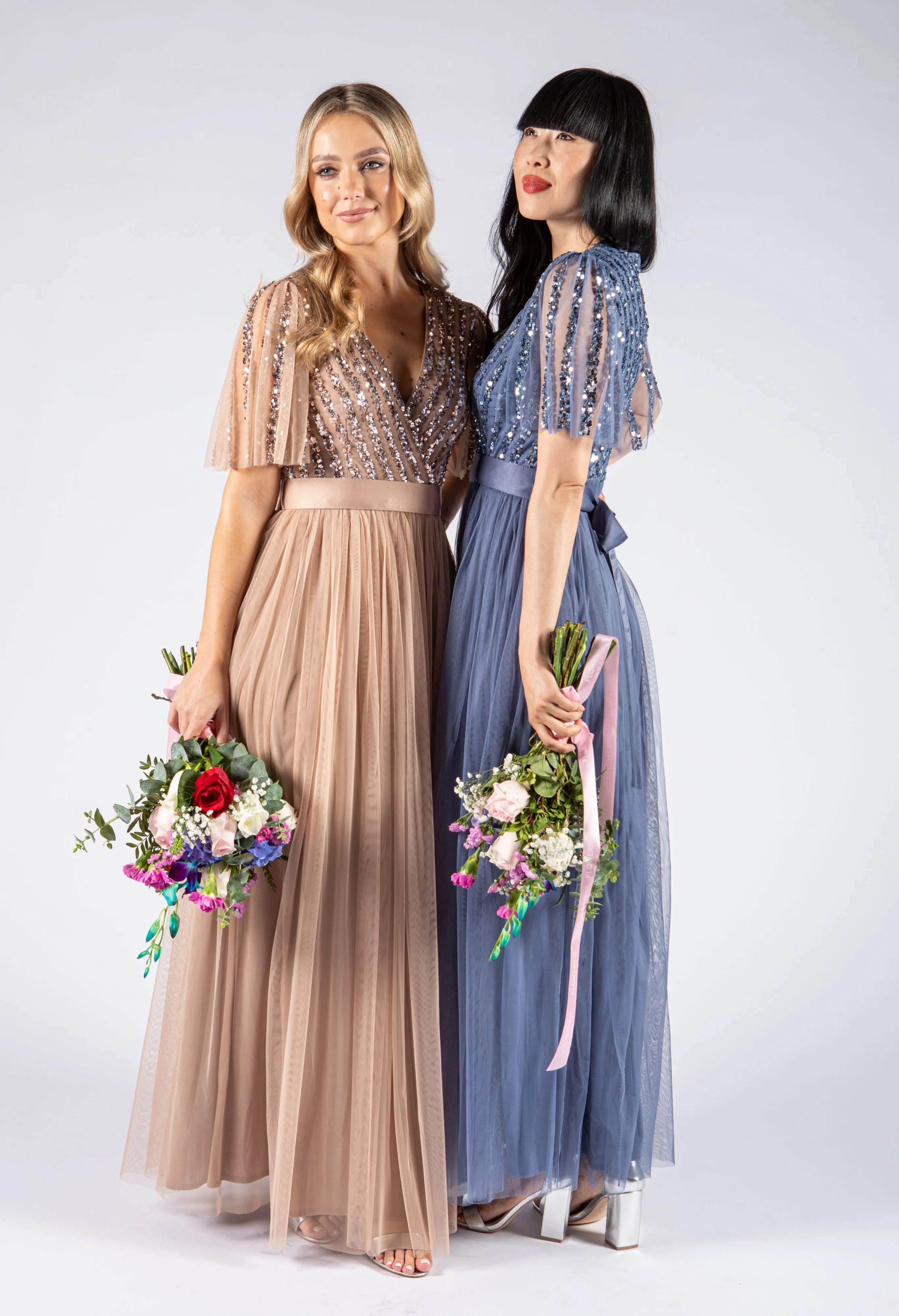 ANGEL SLEEVE EMBELLISHED MAXI DRESS WITH SASH BELT - Image 13
