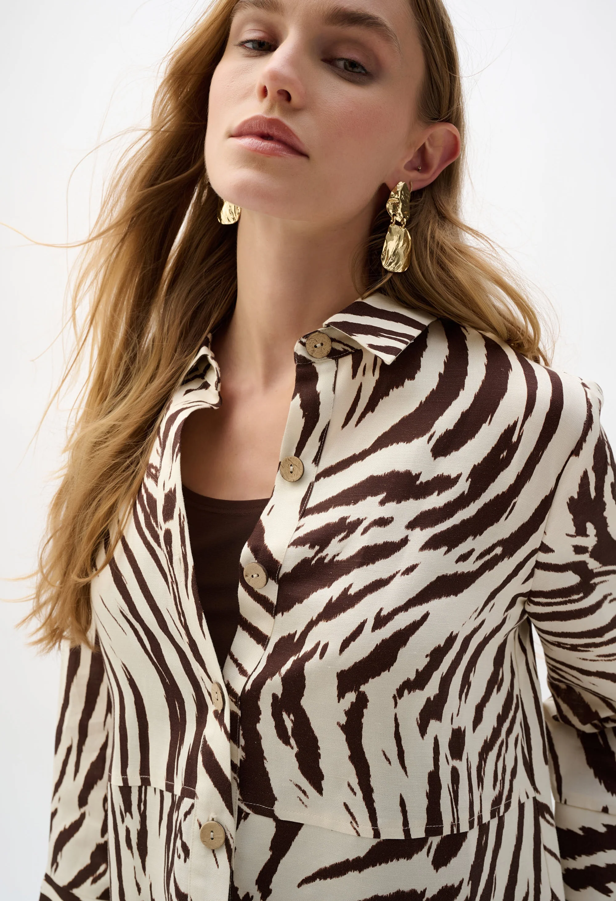 Animal Print Button Shirt - Image 3