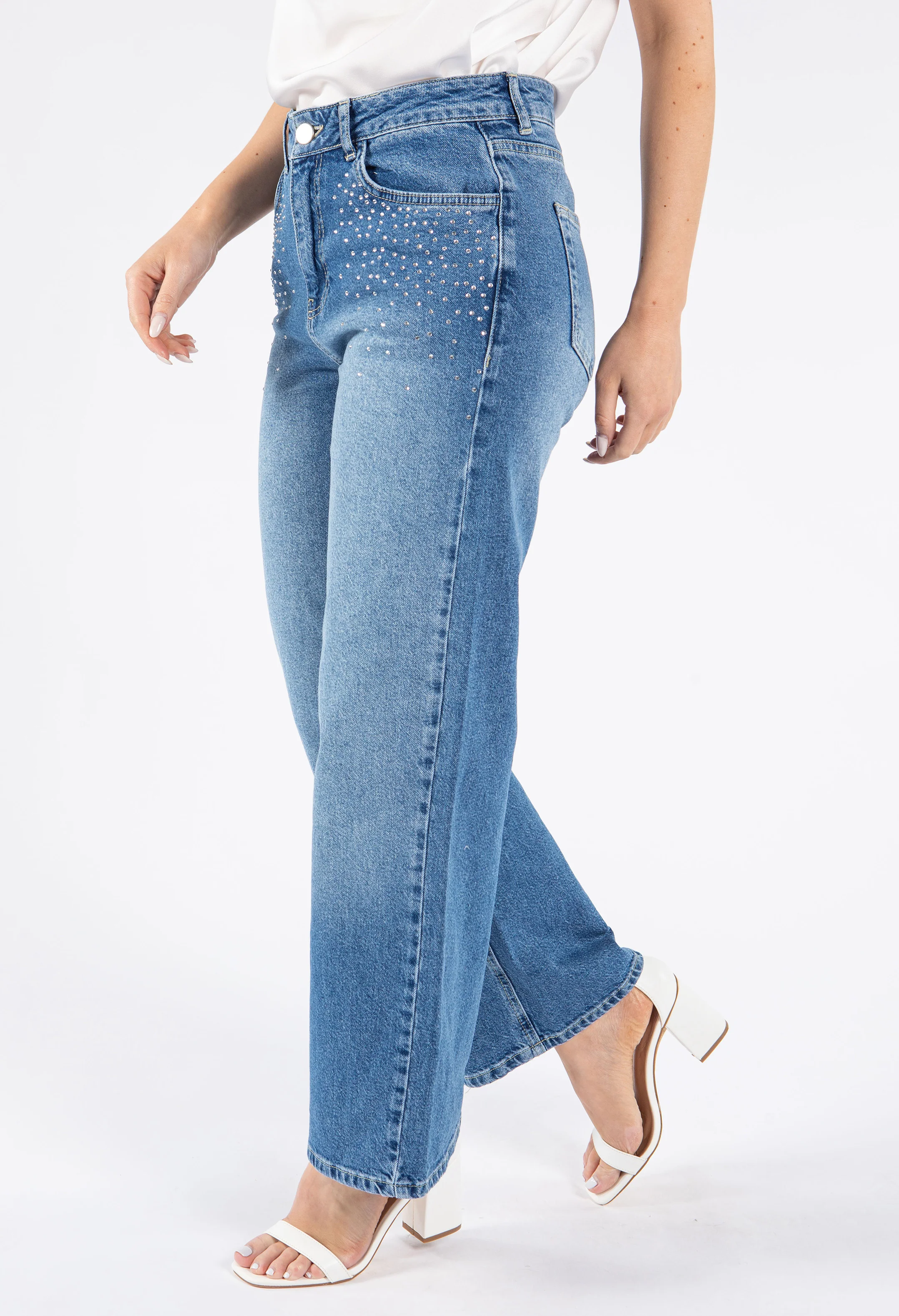 Anna Straight Wide Leg Jeans - Image 2