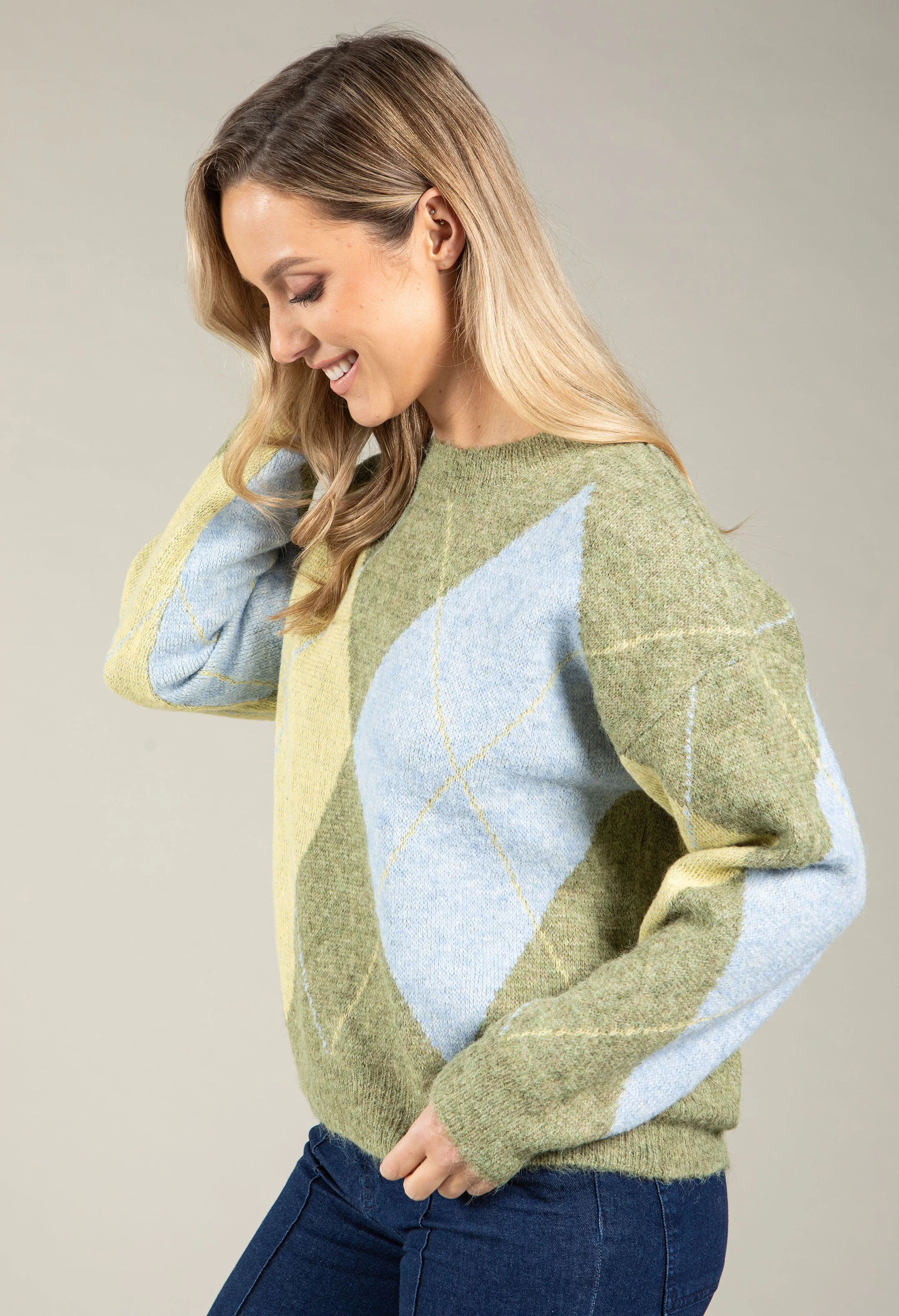 Argyle Knit Jumper - Image 3