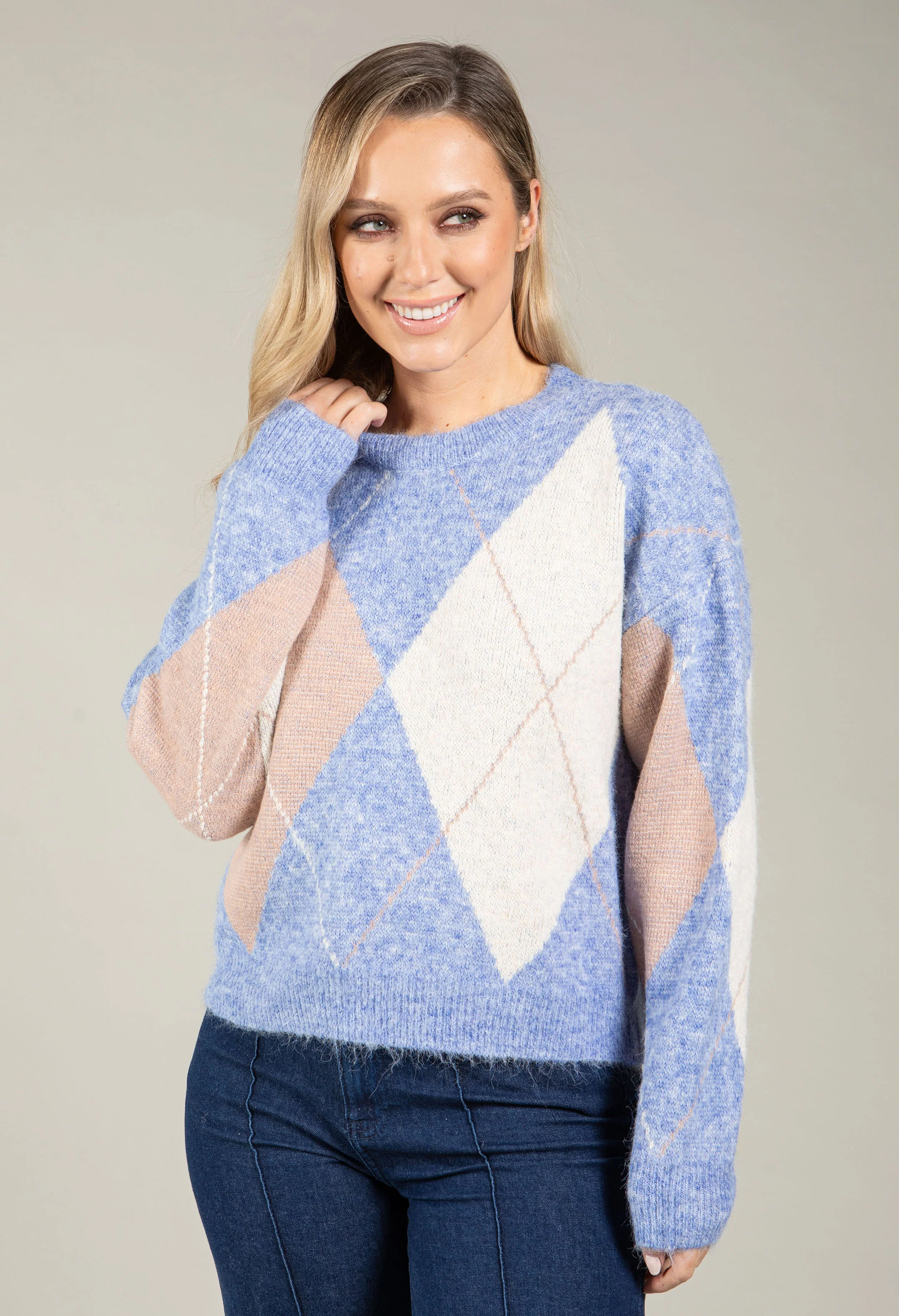 Argyle Knit Jumper - Image 5