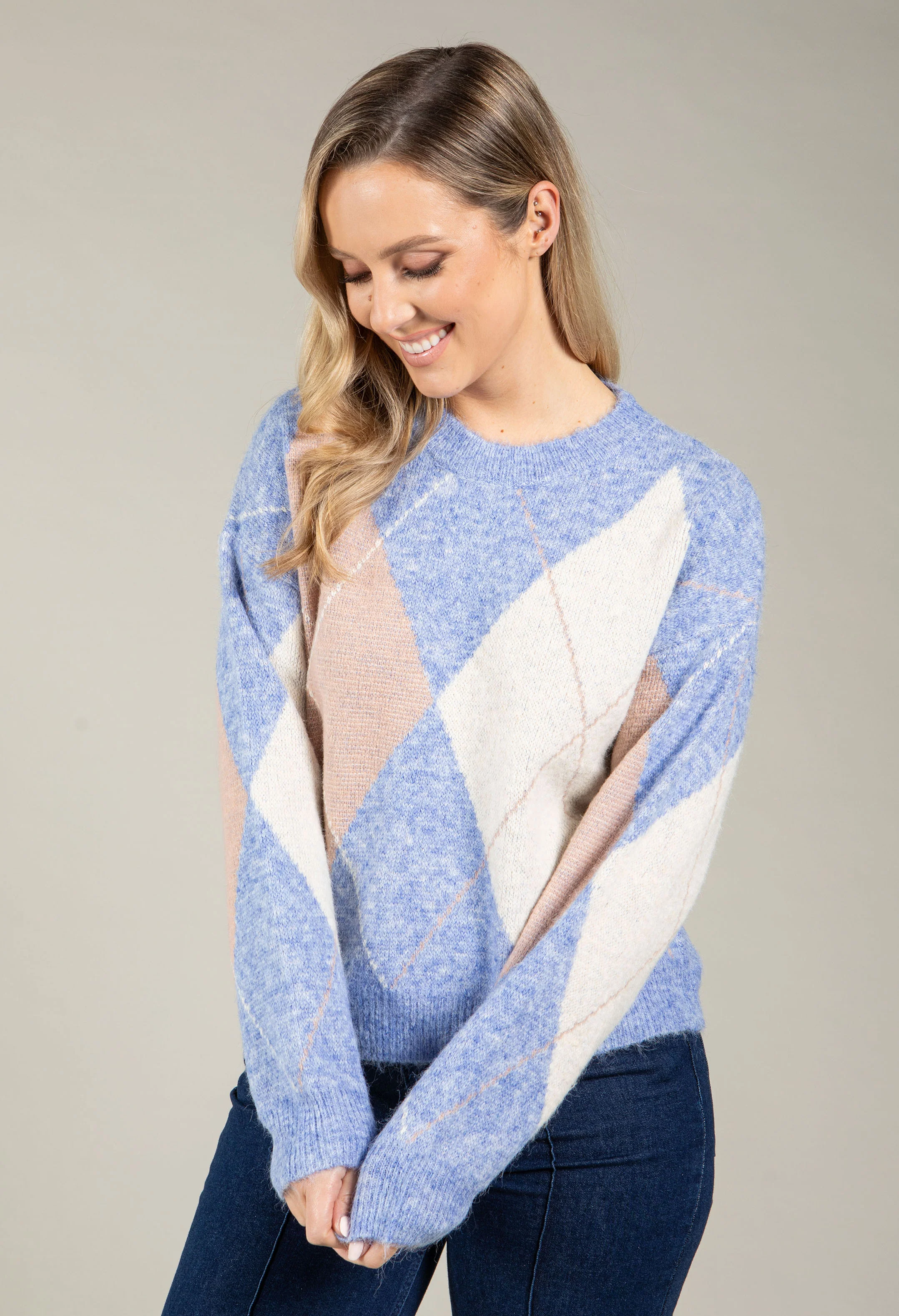 Argyle Knit Jumper - Image 6