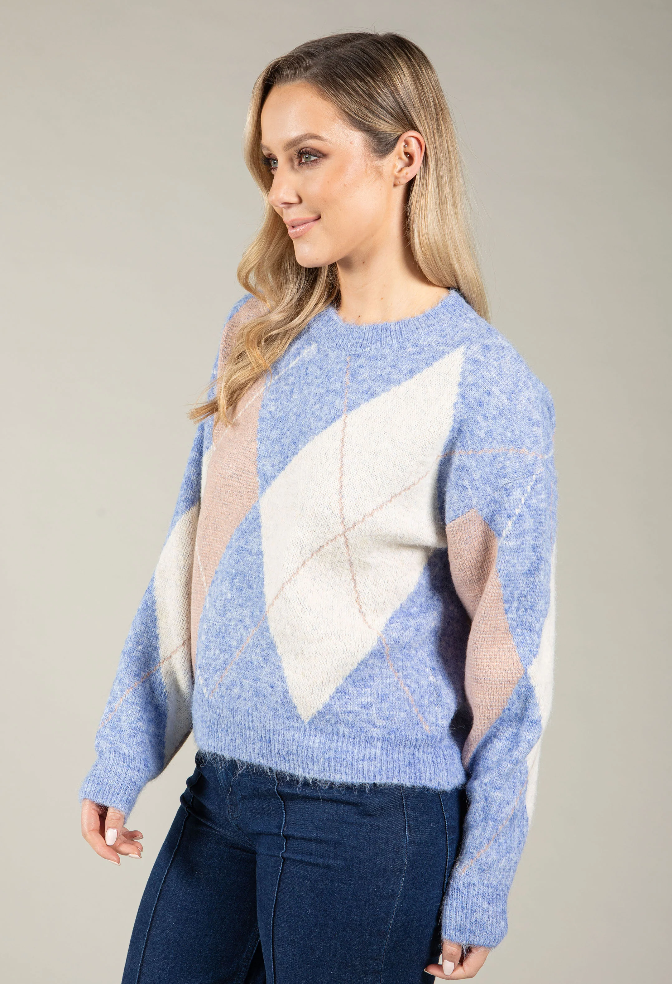Argyle Knit Jumper - Image 7
