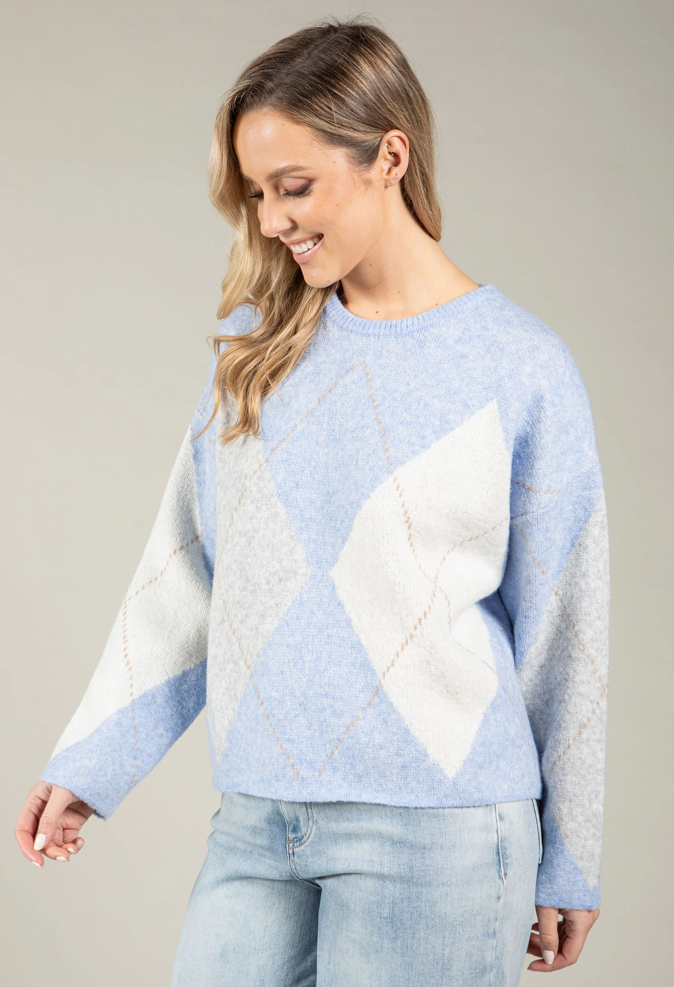 Argyle Knit Jumper - Image 3