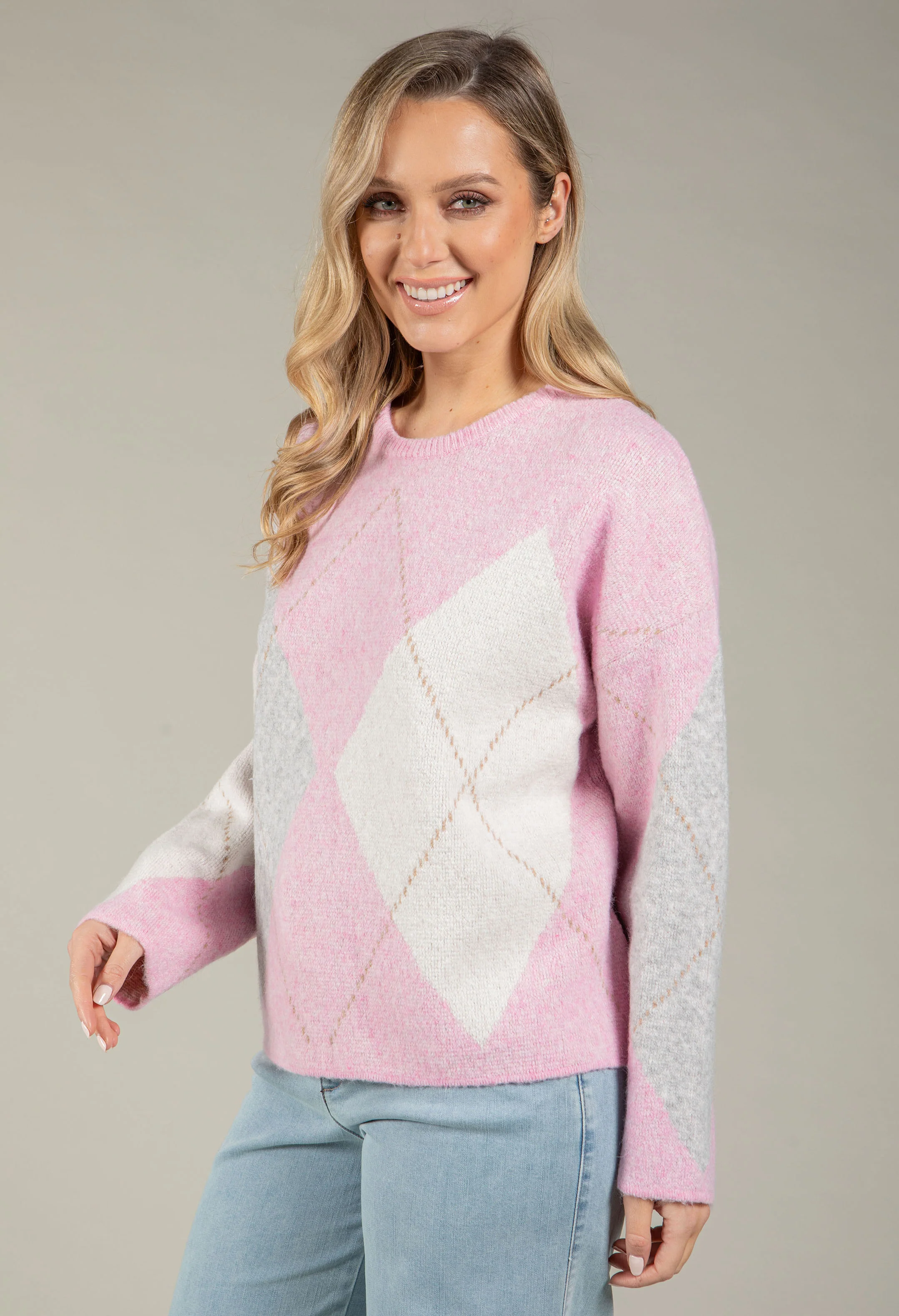 Argyle Knit Jumper - Image 7