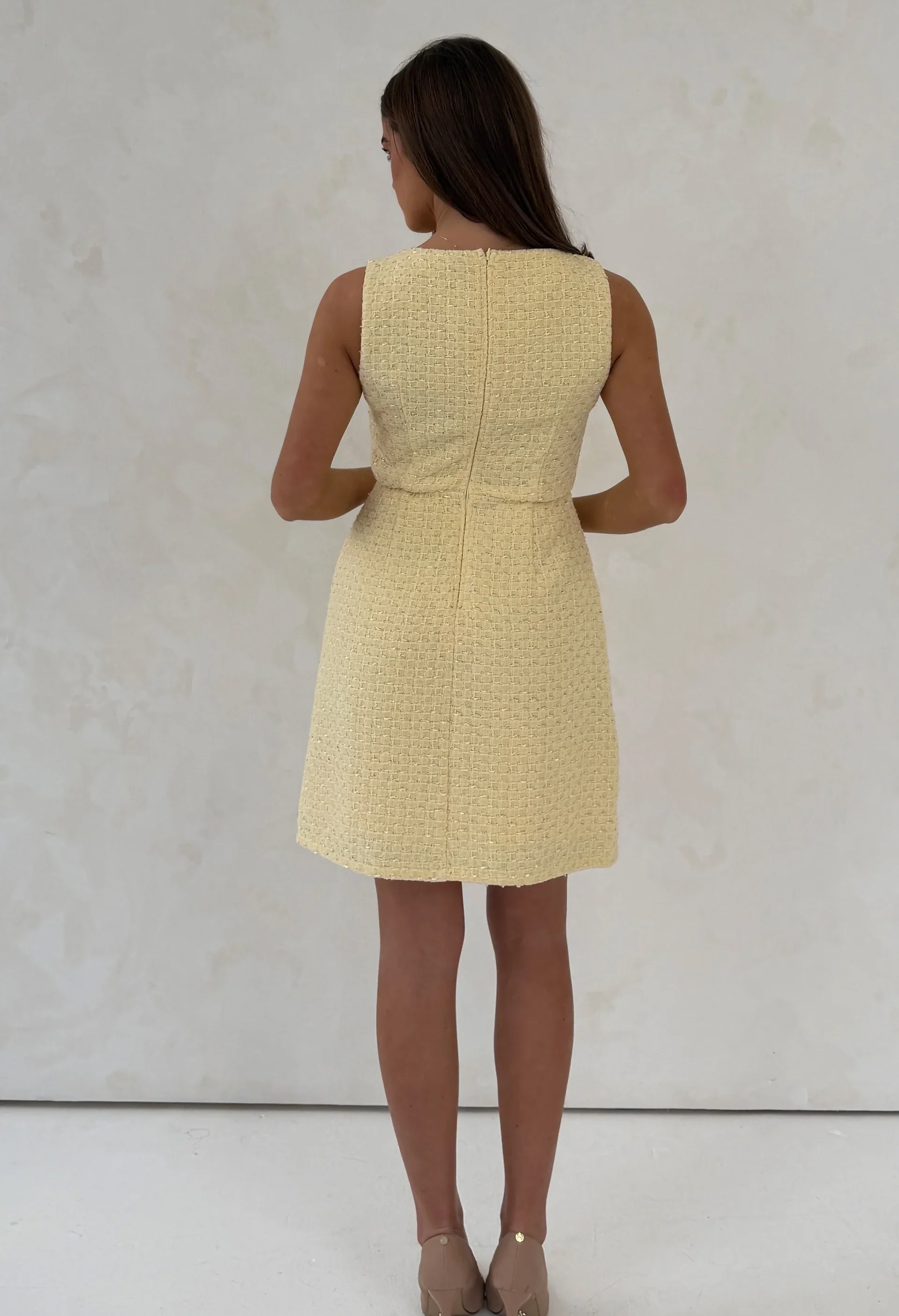 Athenia Tweed Mini Dress - Image 5