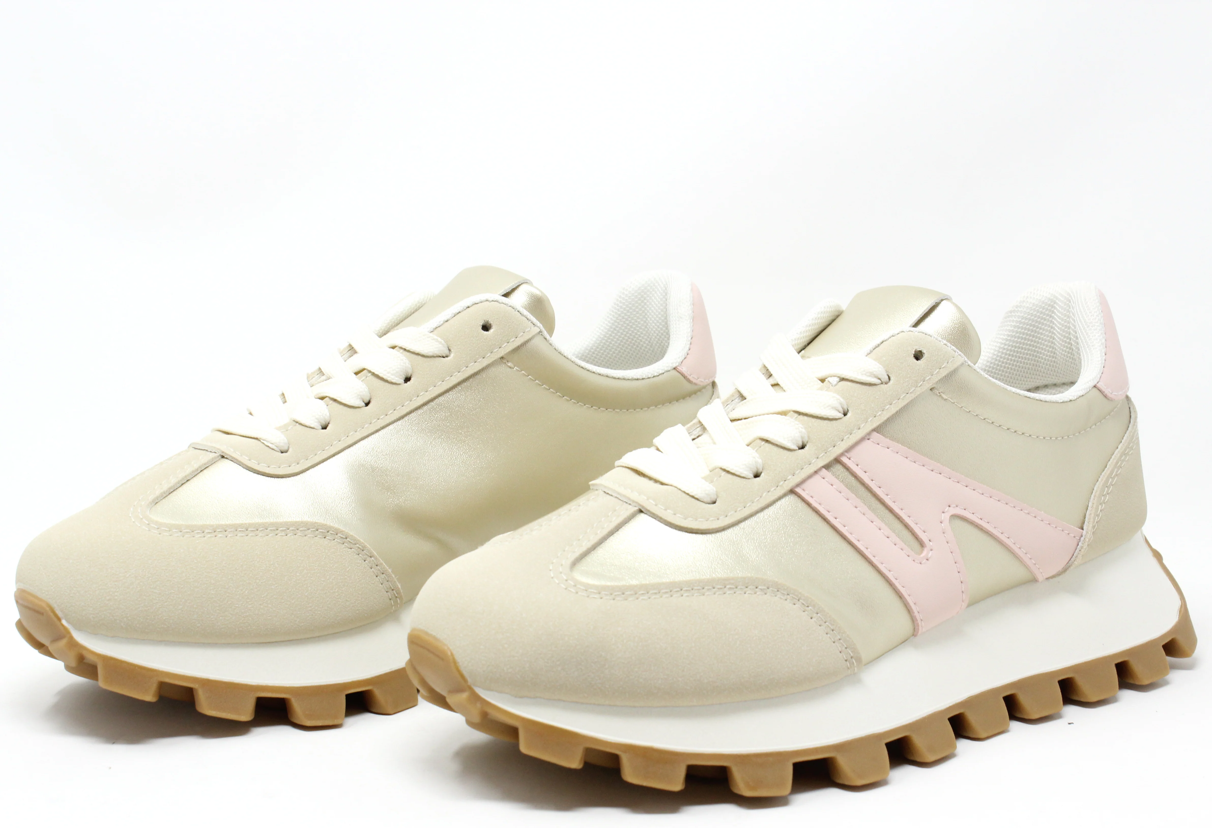 Baby Pink Striped Trainer - Image 3