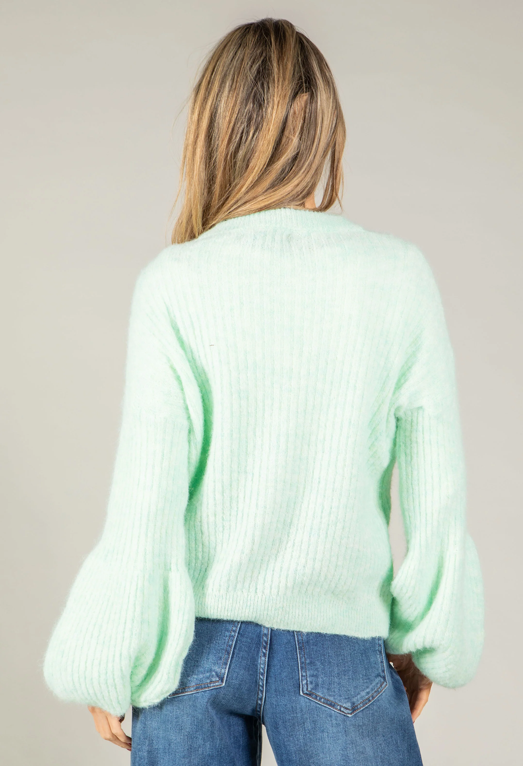 Balloon Sleeve Knit Jumper - Image 11