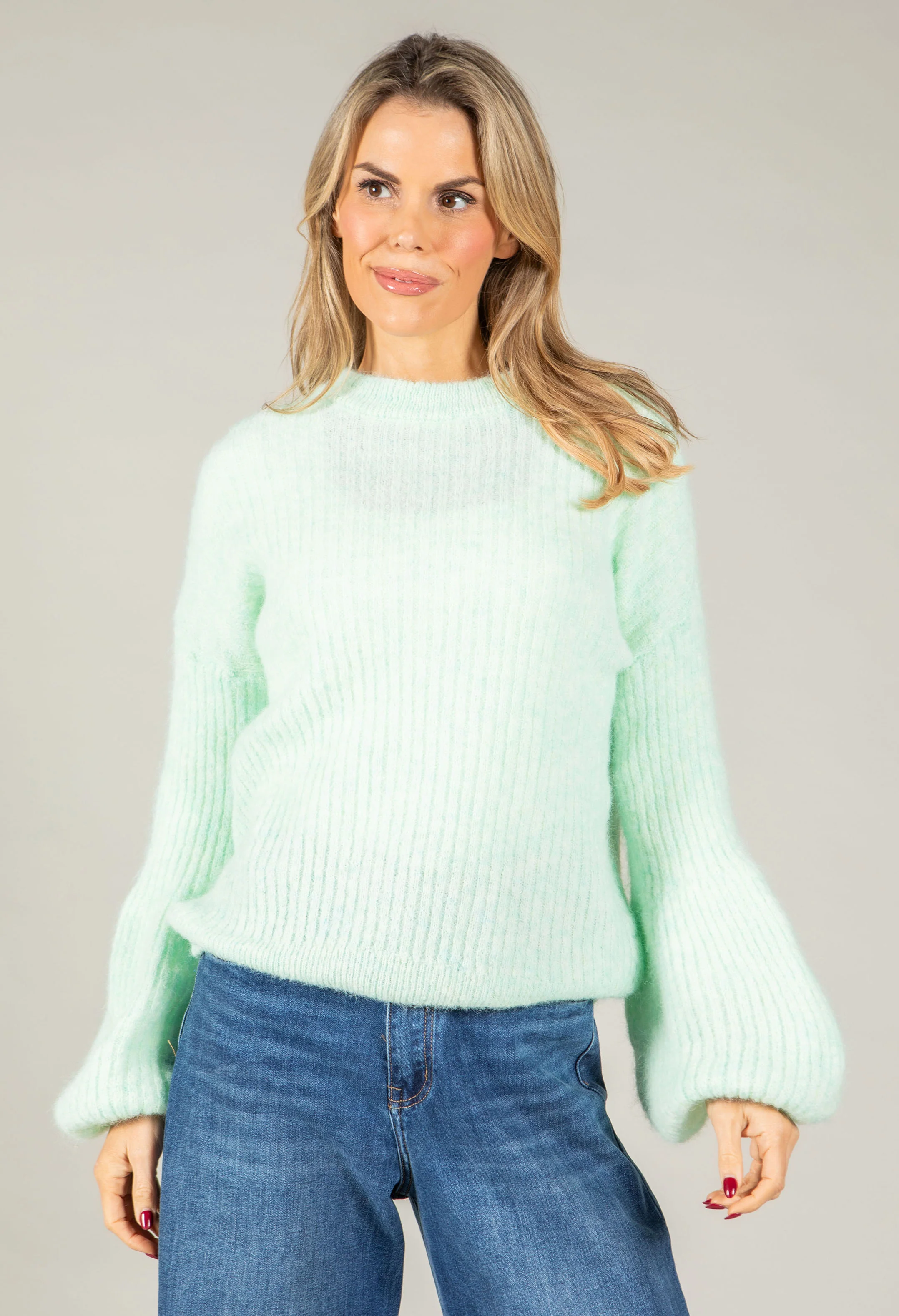 Balloon Sleeve Knit Jumper - Image 9