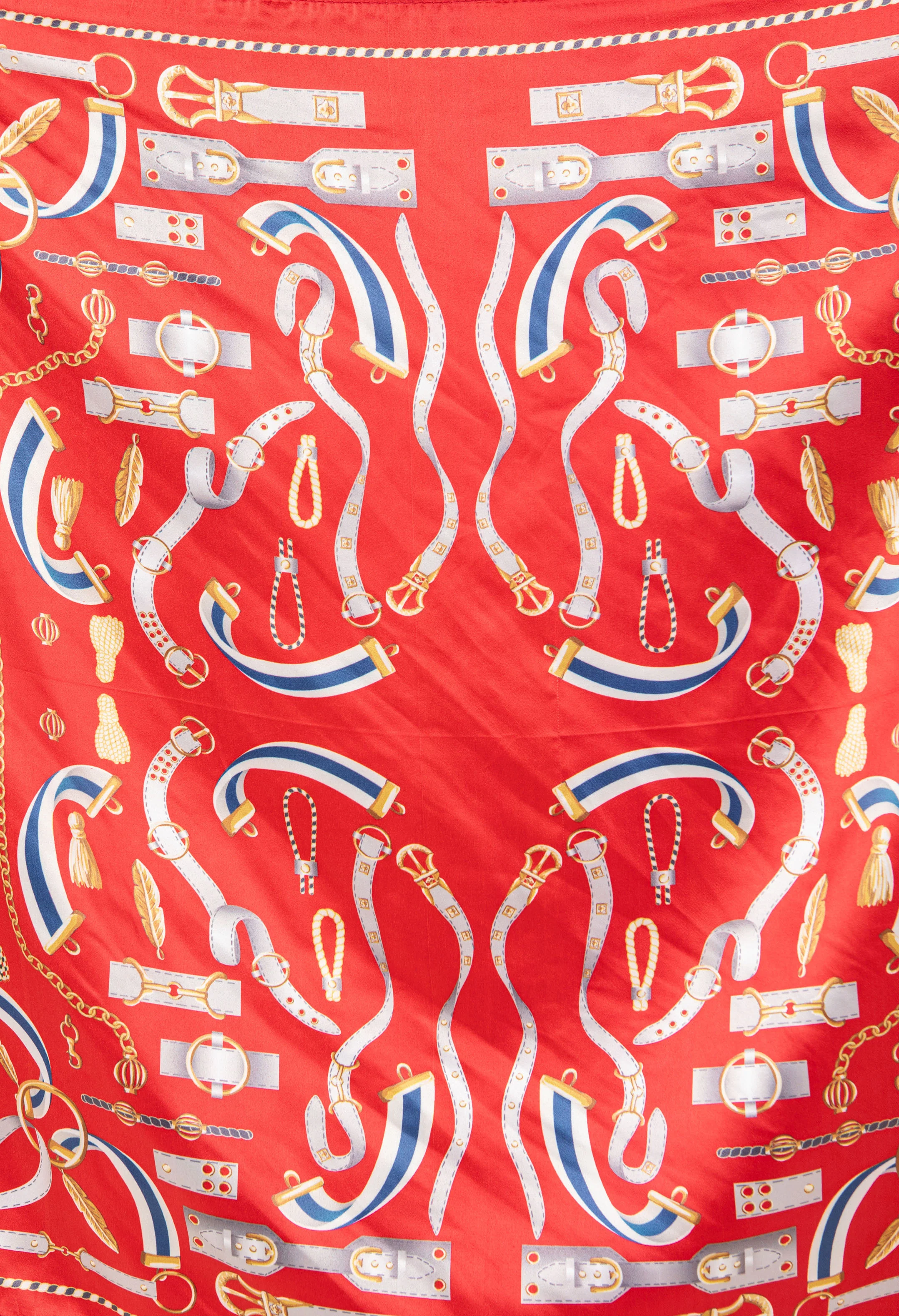 Belt Print Satin Touch Scarf - Image 3