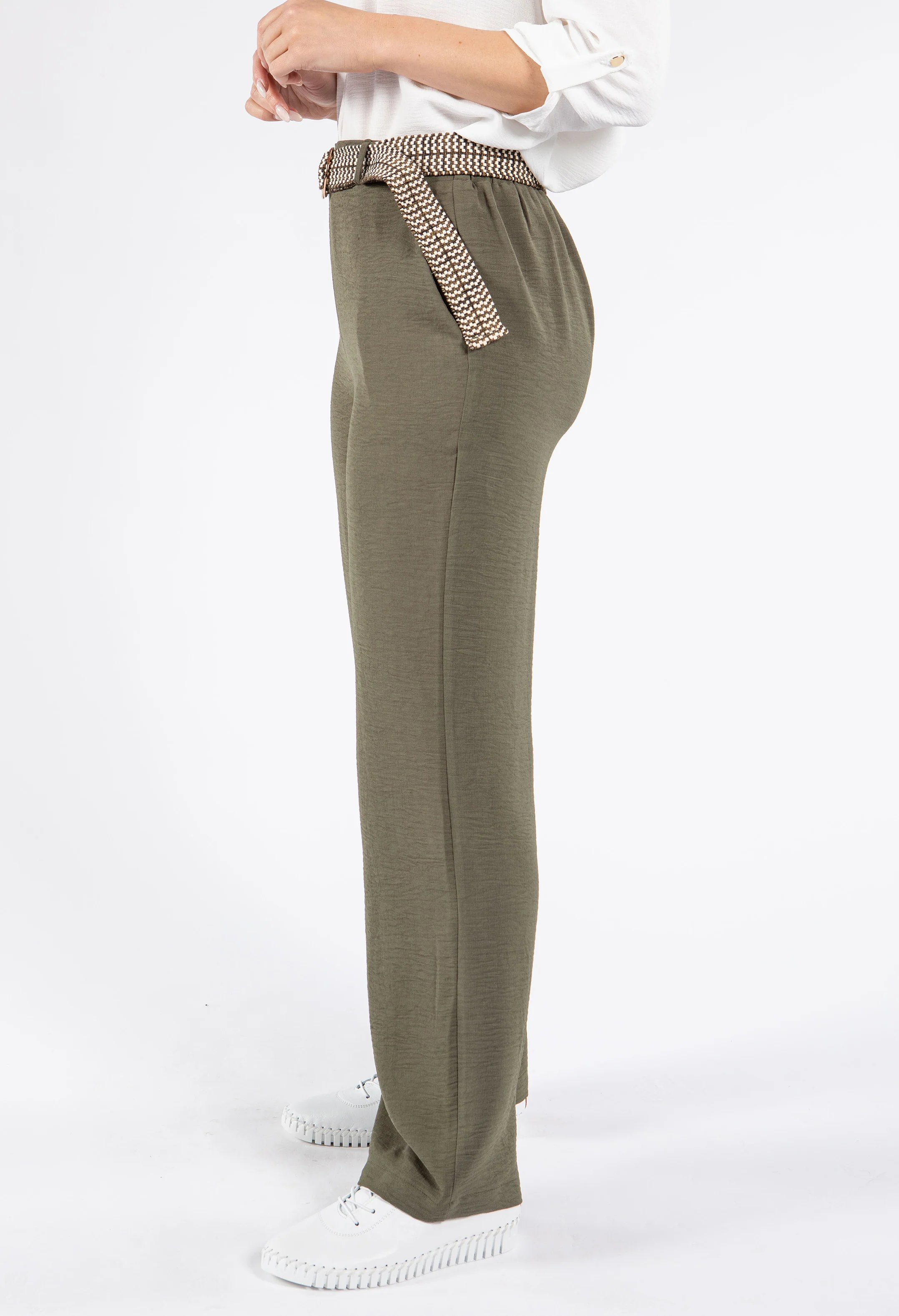 Belted Light Weight Trousers - Image 2