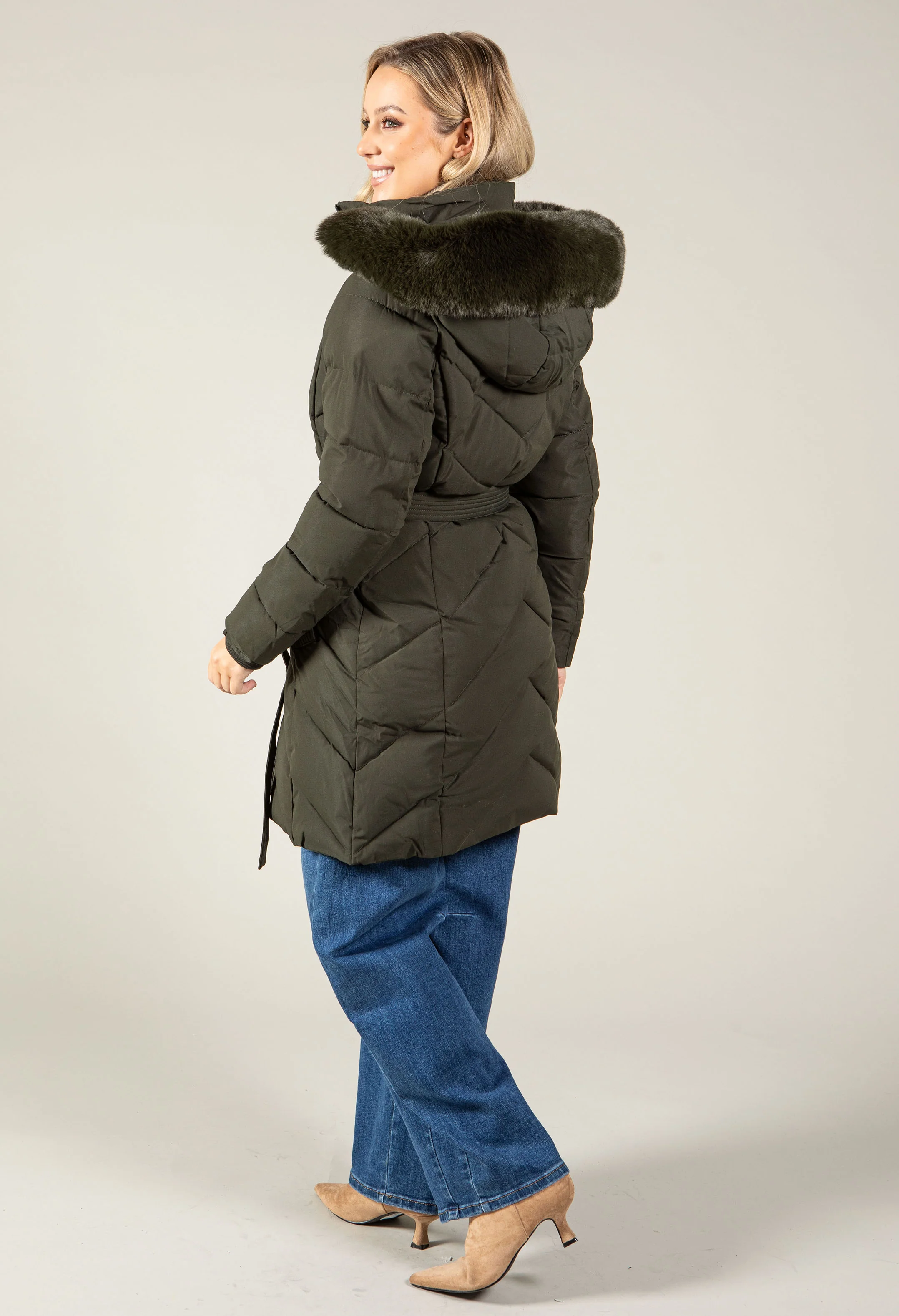 Belted Padded Coat - Image 20