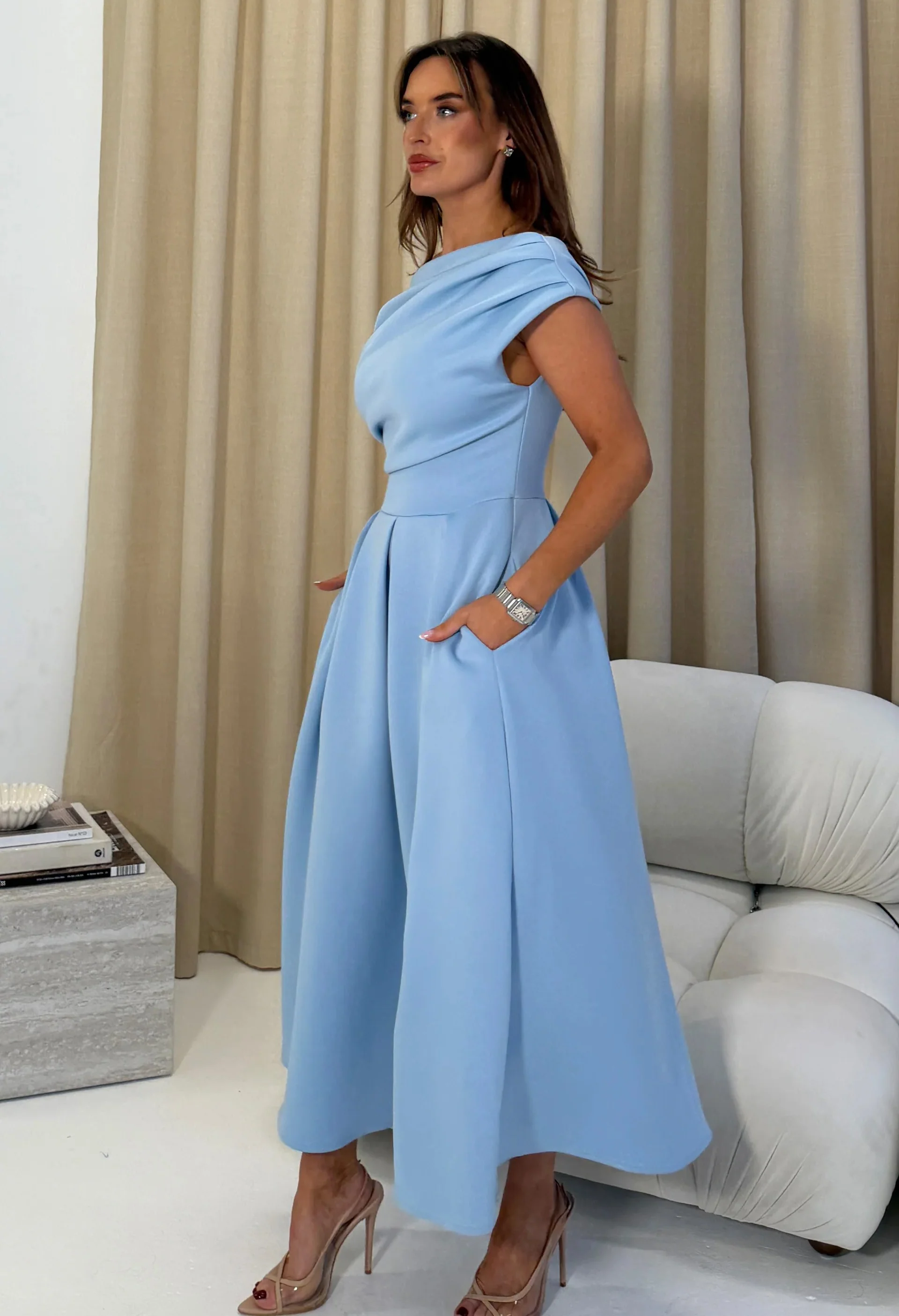 Betty Asymmetric Midi Dress - Image 17