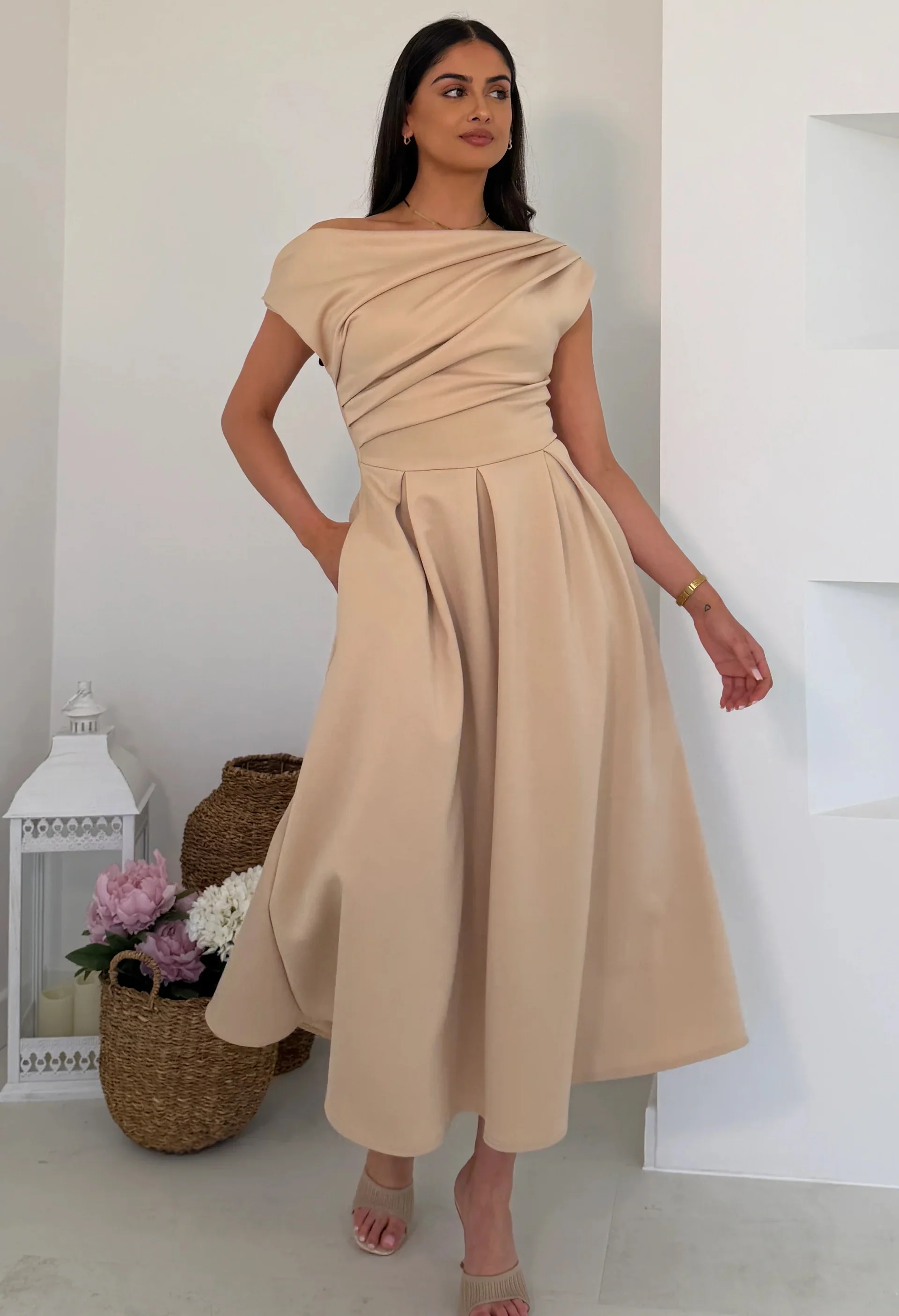 Betty Asymmetric Midi Dress - Image 35