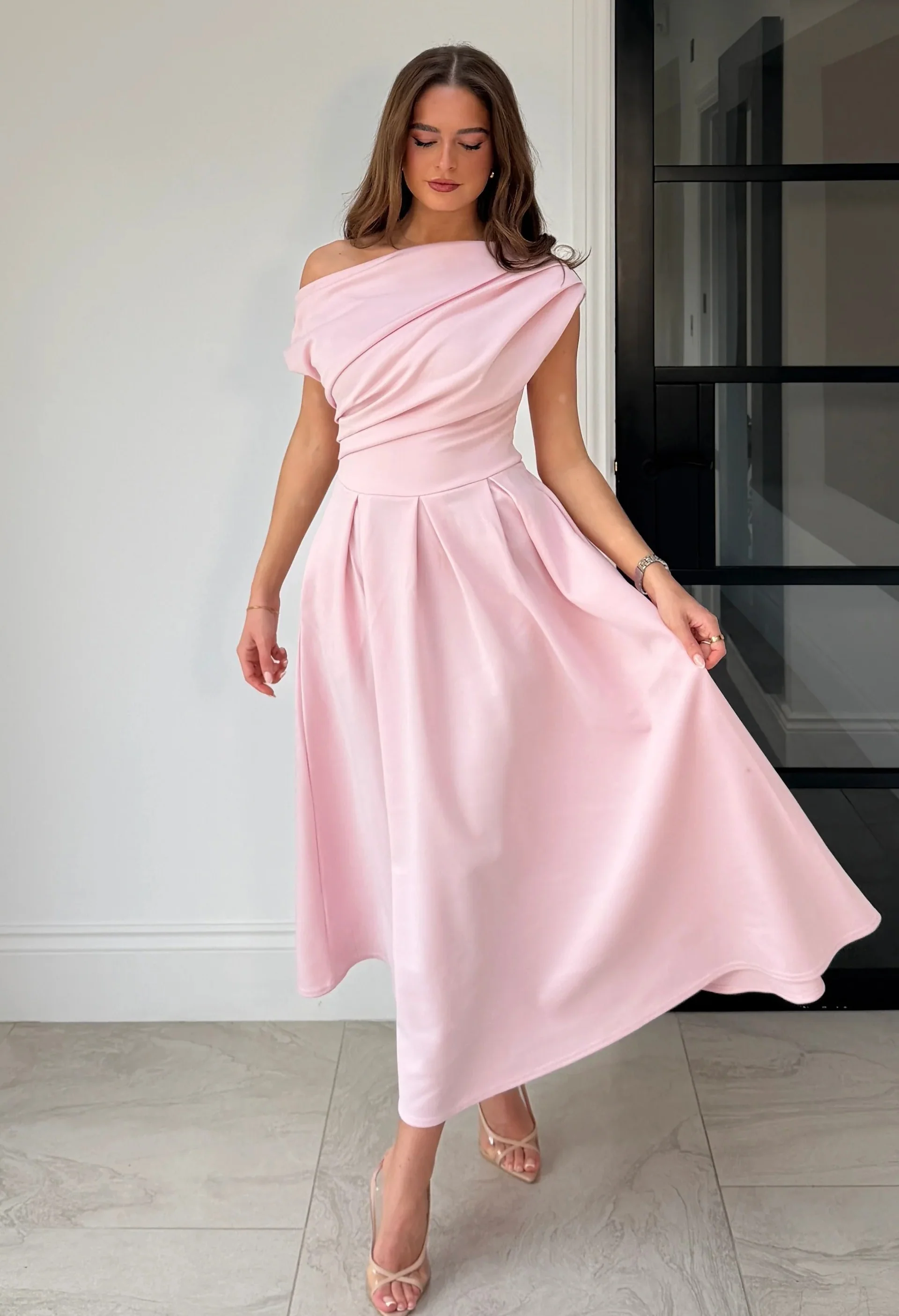 Betty Asymmetric Midi Dress - Image 4