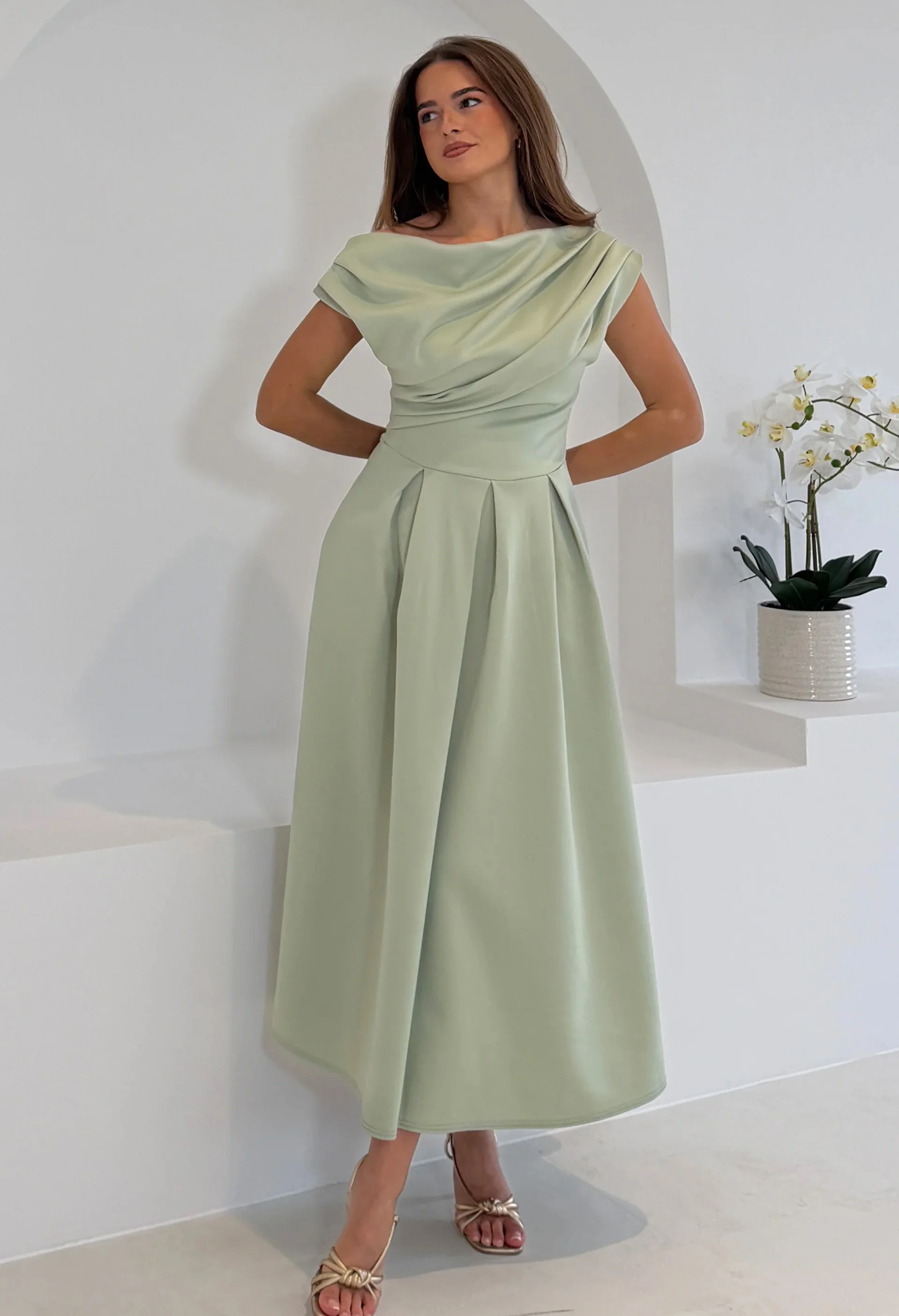 Betty Asymmetric Midi Dress - Image 40