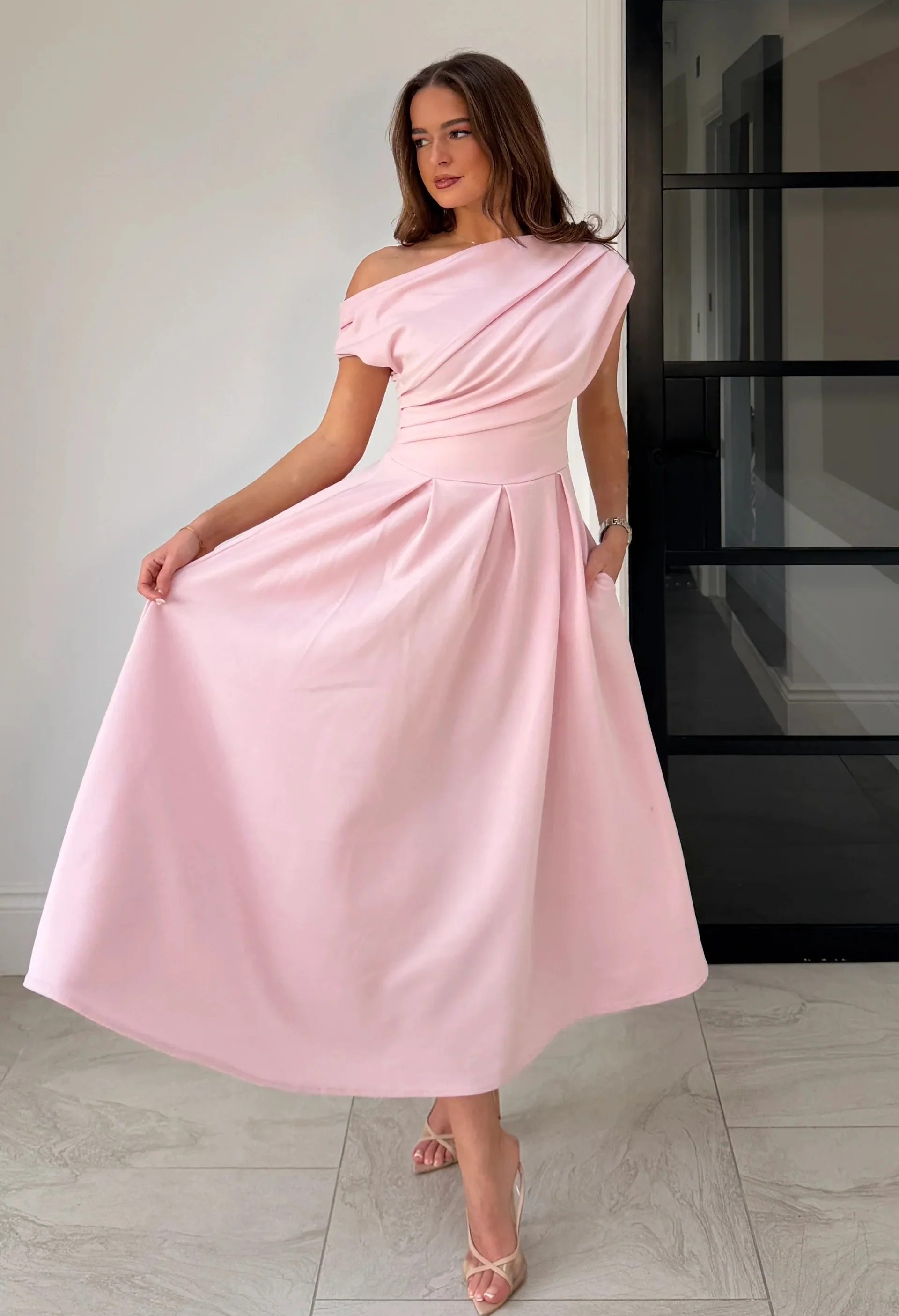 Betty Asymmetric Midi Dress - Image 5
