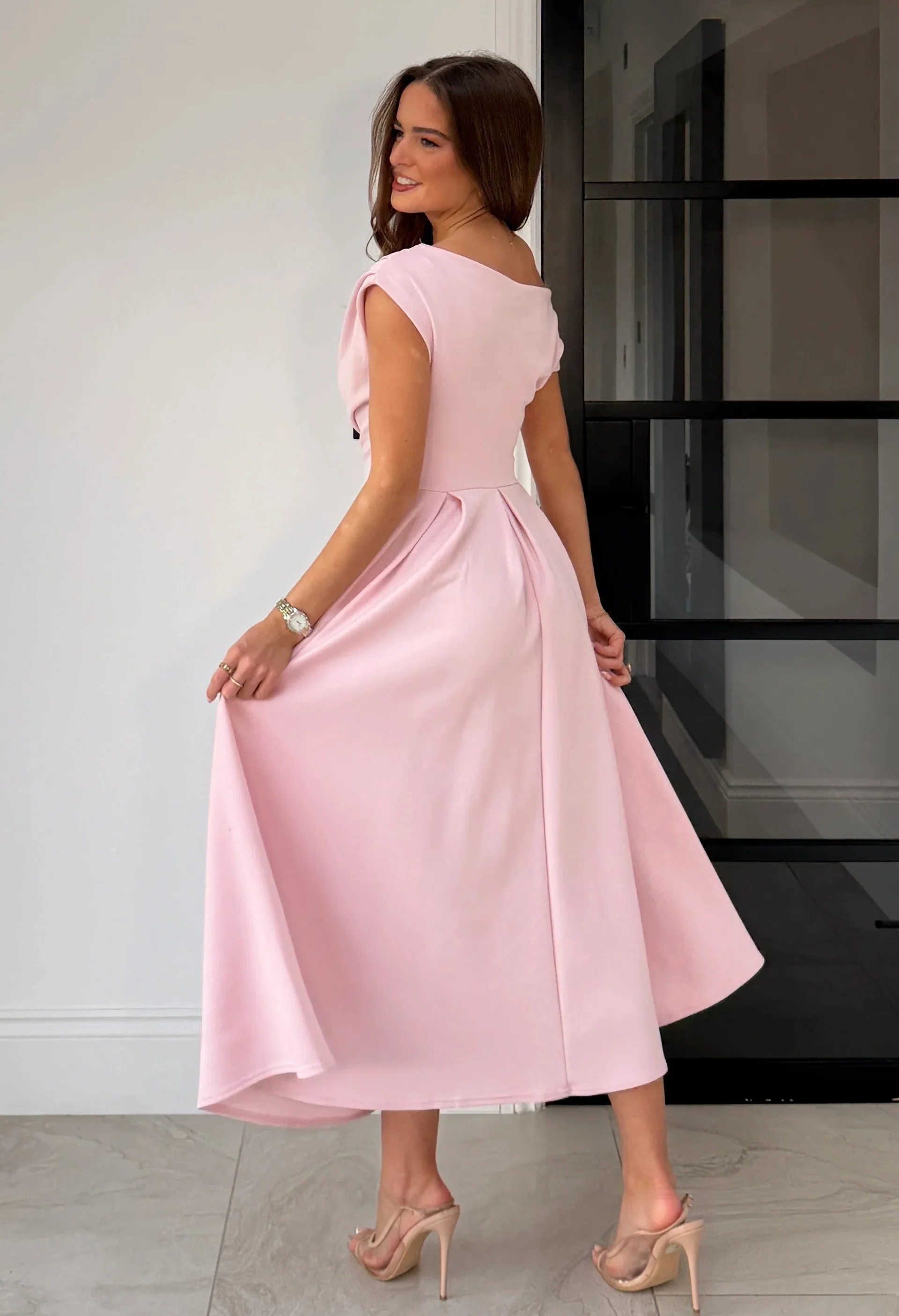 Betty Asymmetric Midi Dress - Image 8
