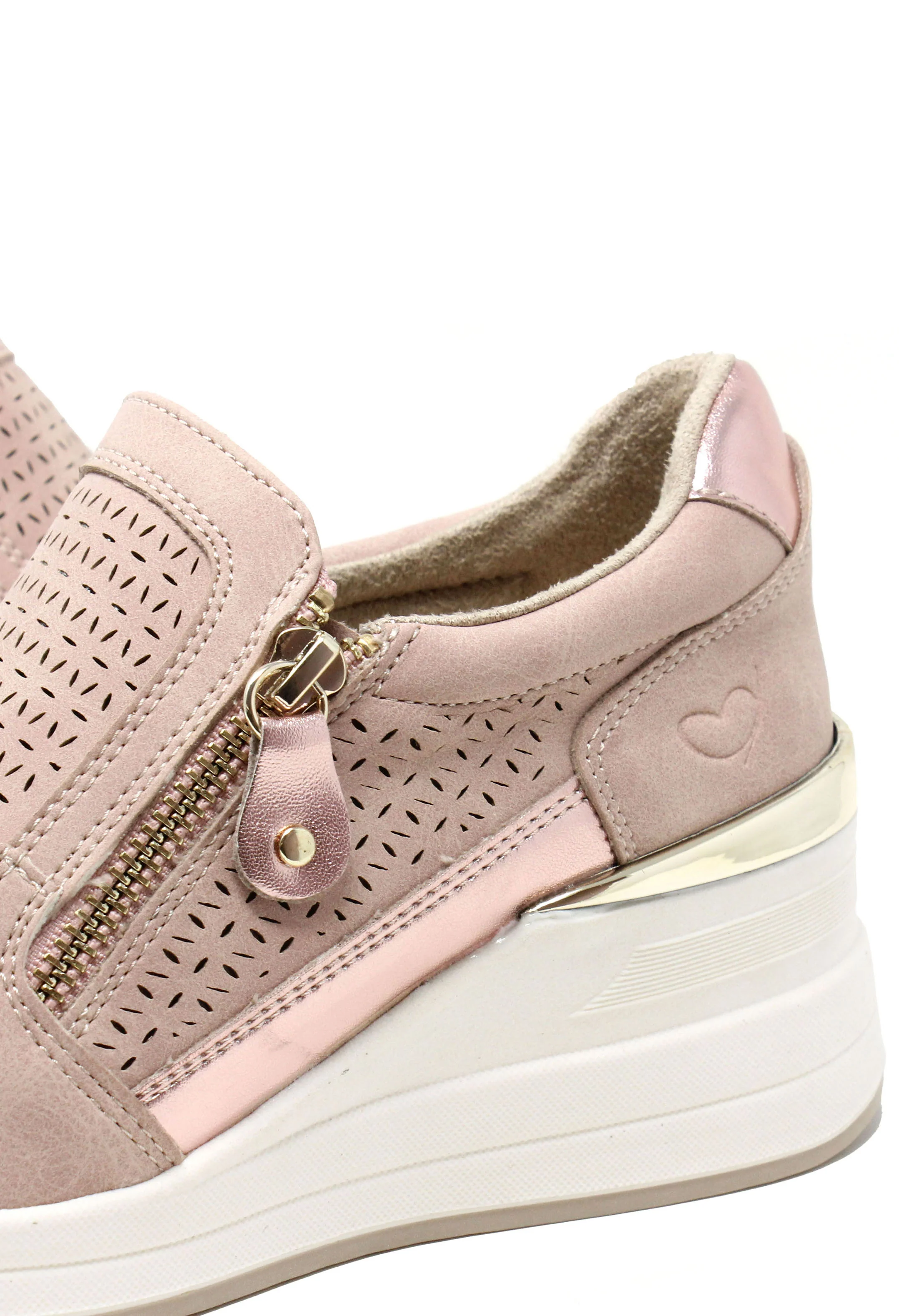 Bianca Side Zip Wedge Trainer - Image 10