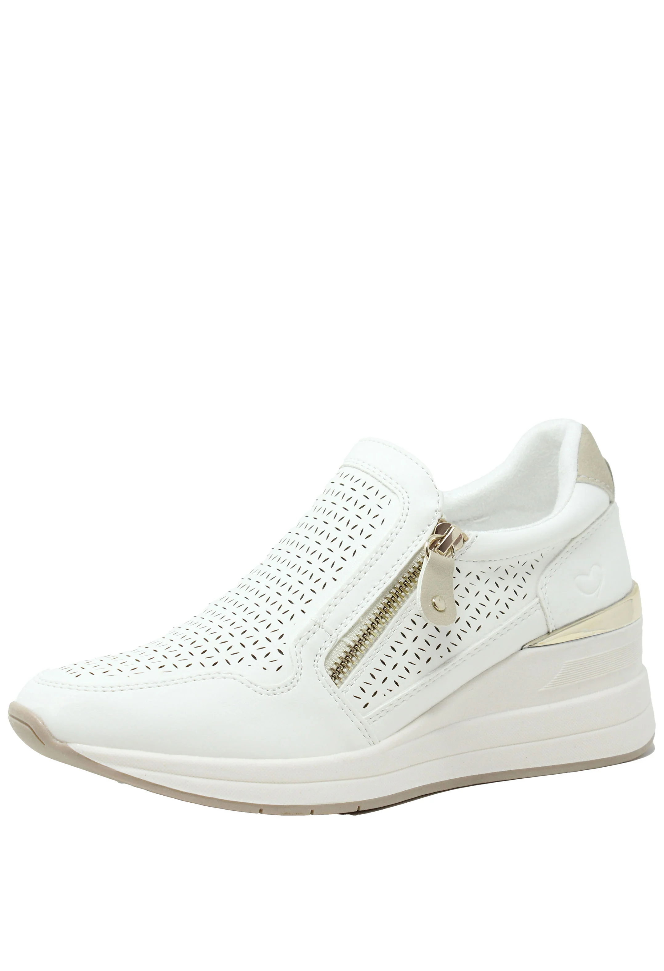 Bianca Side Zip Wedge Trainer - Image 12