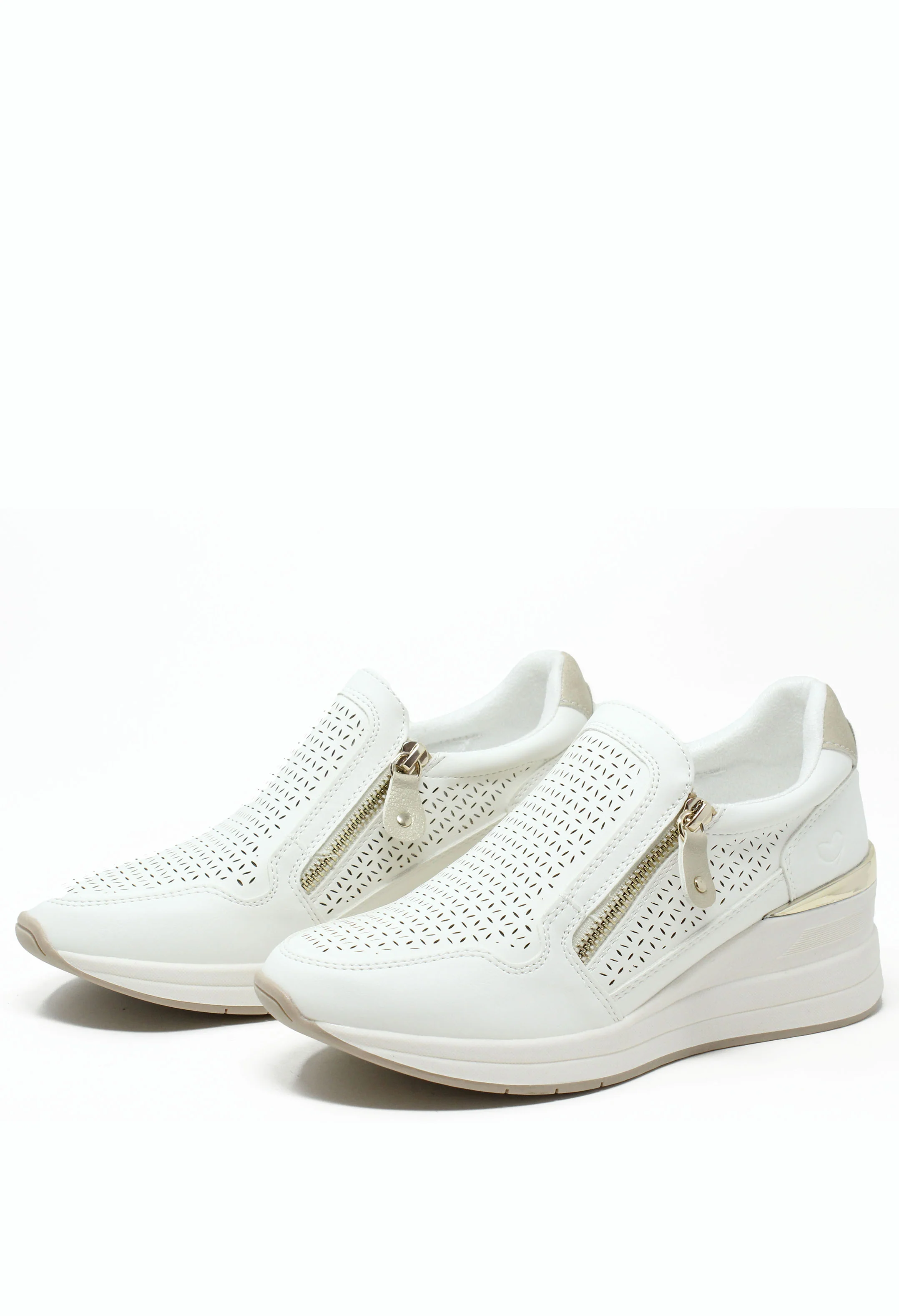 Bianca Side Zip Wedge Trainer - Image 13