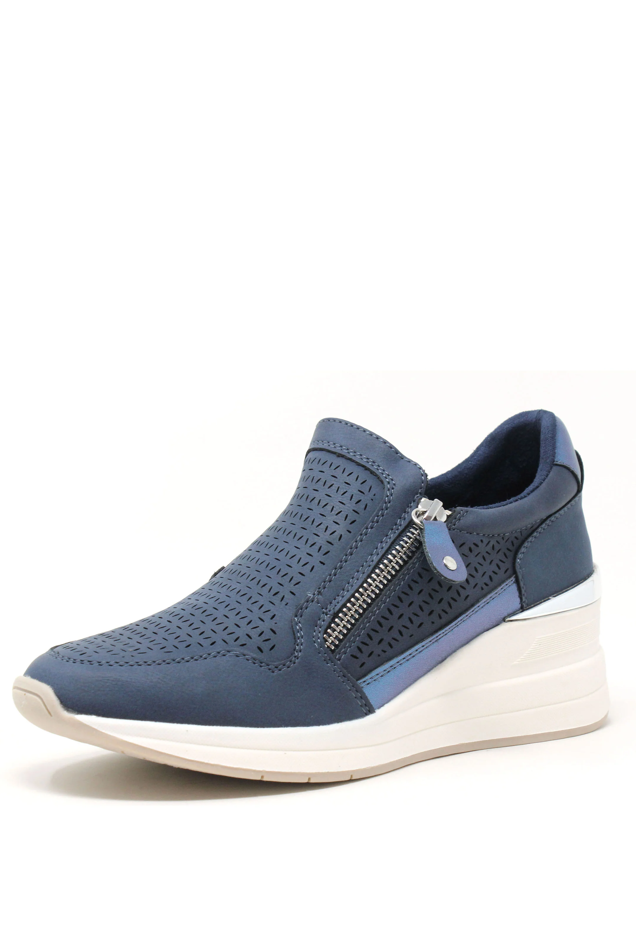 Bianca Side Zip Wedge Trainer - Image 2