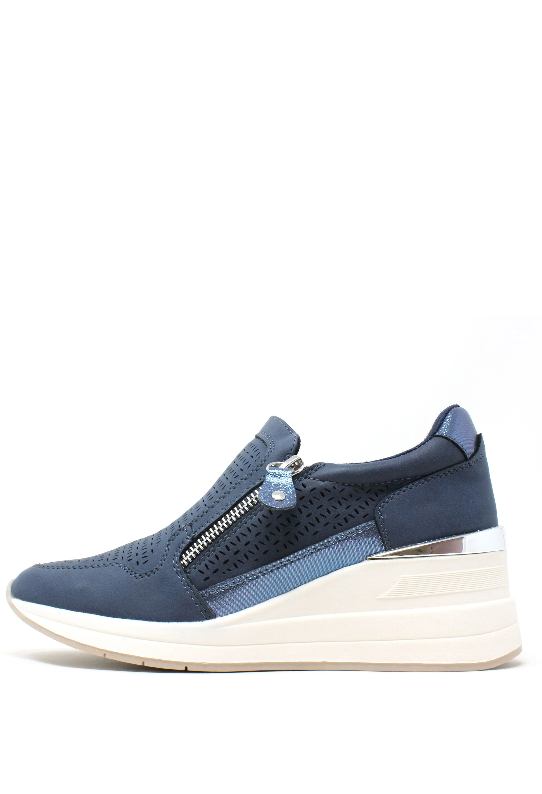 Bianca Side Zip Wedge Trainer - Image 4
