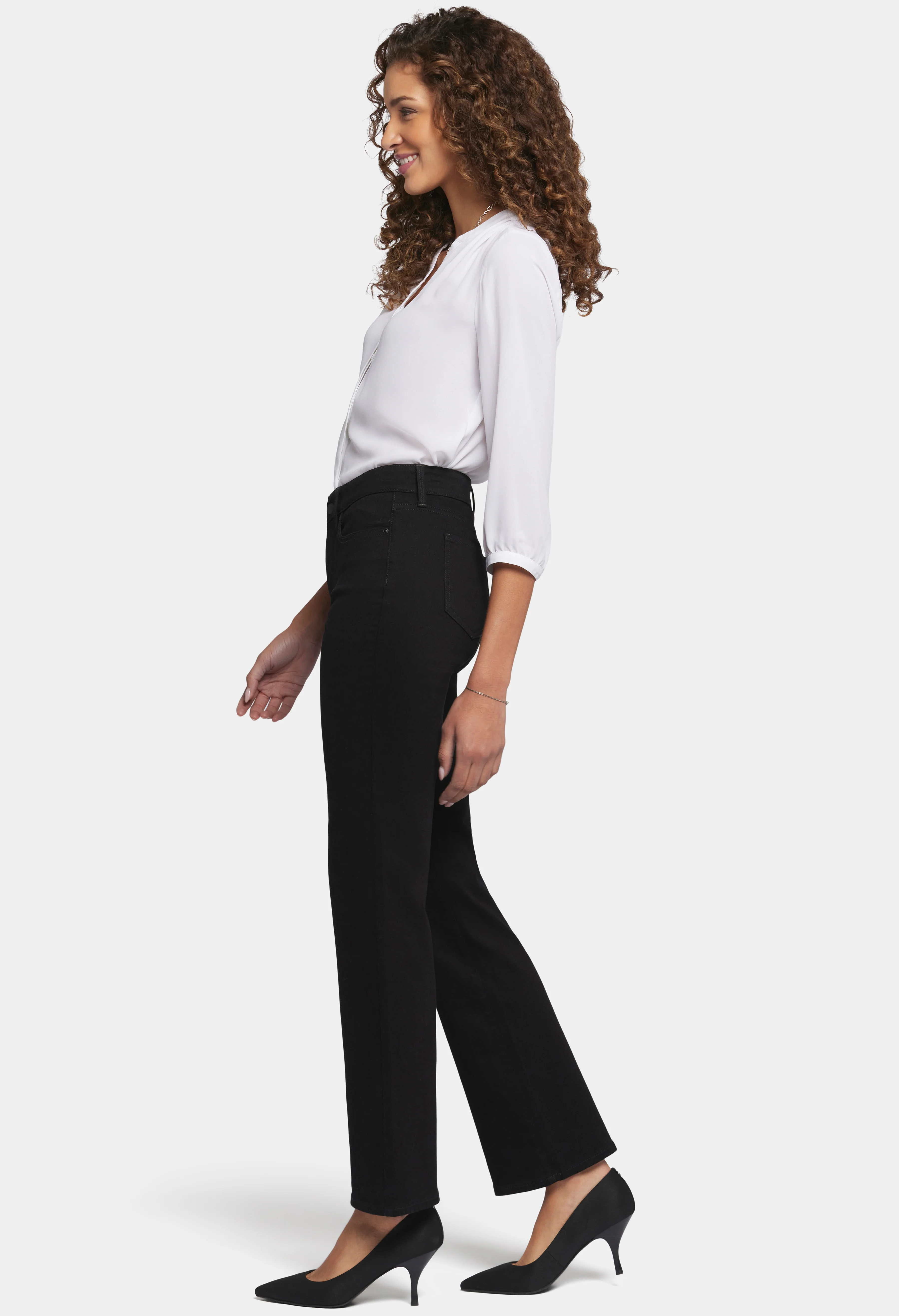 Blake High Rise Slim Flare Premium Denim Jeans - Image 5