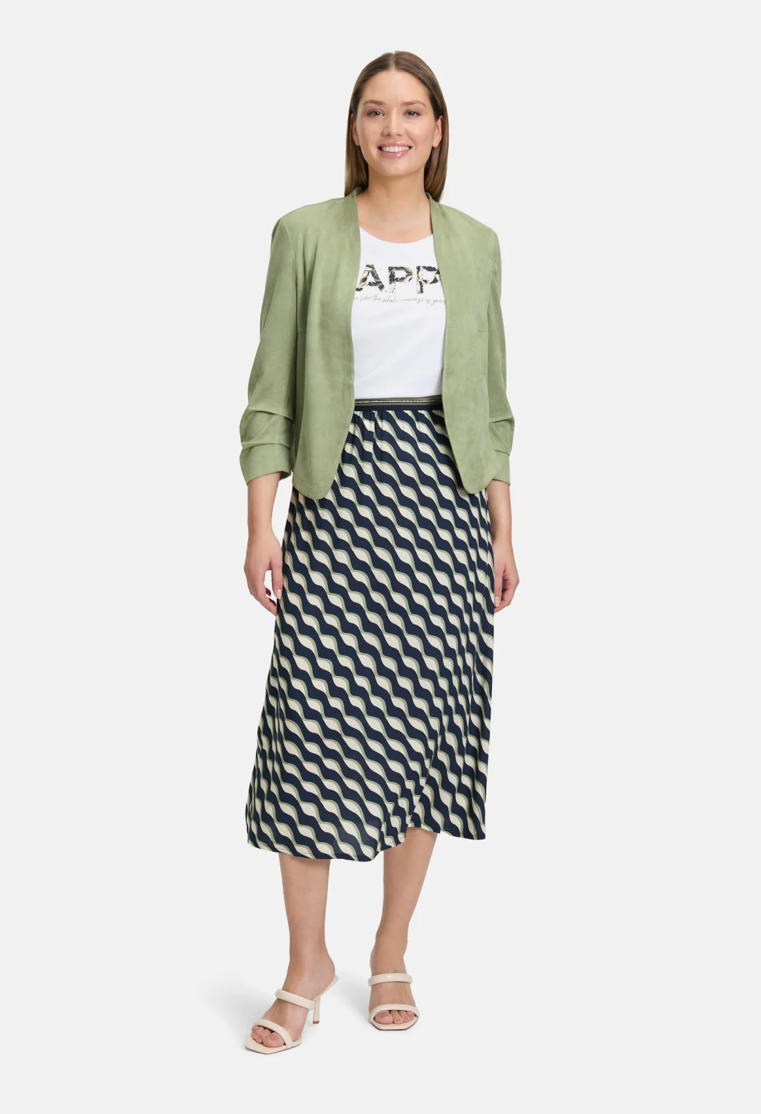 Blazer Jacket with 3/4 Sleeves