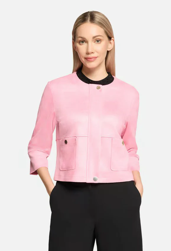 Blazer jacket with patch pockets